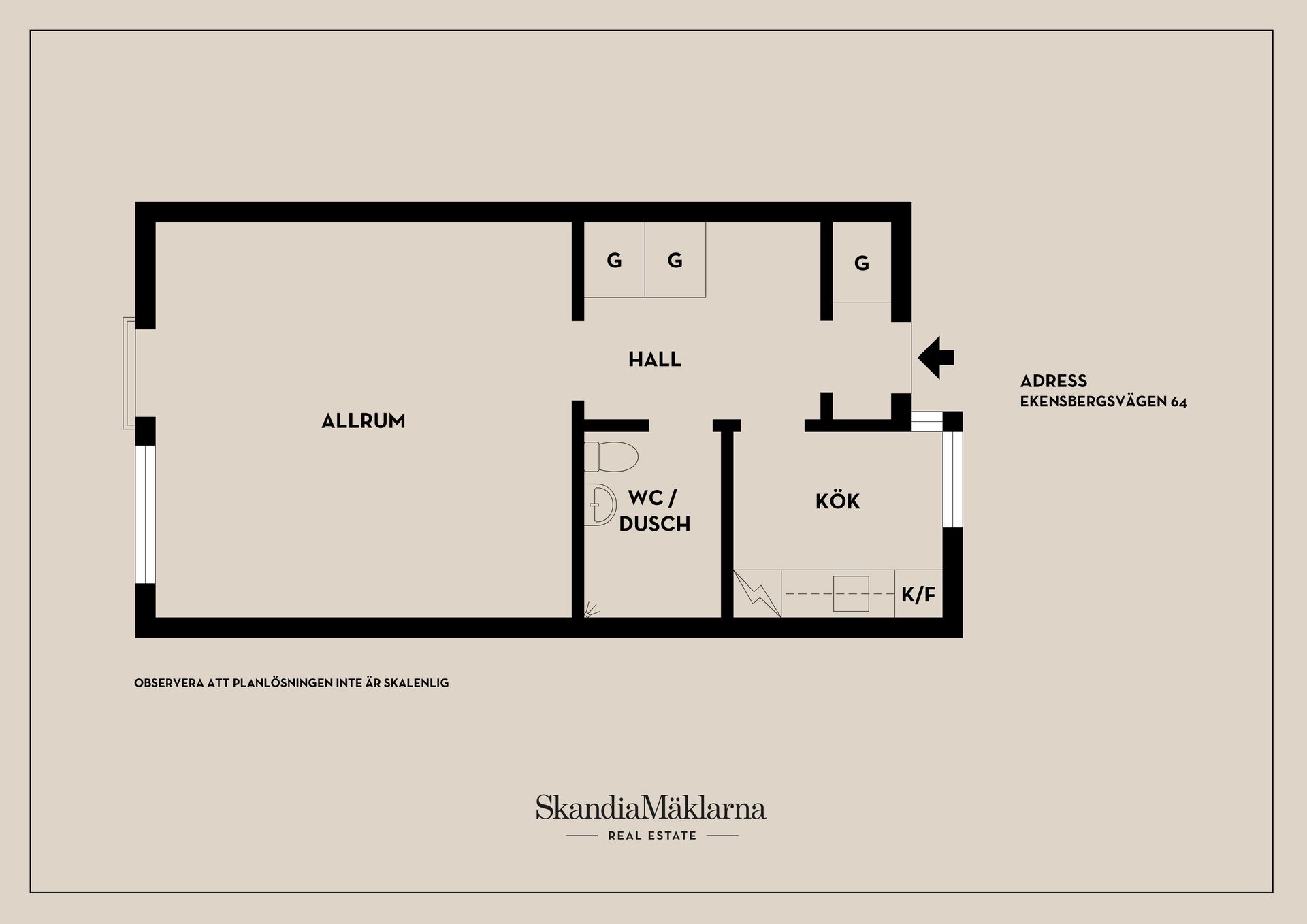 Bostadsrätt, Ekensbergsvägen 62, Gröndal / Ekensberg, Stockholm