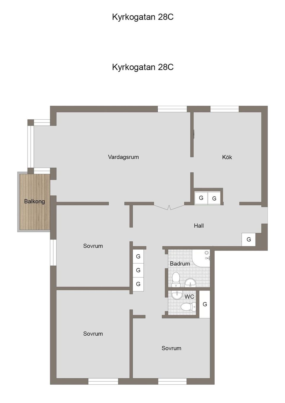 Bostadsrätt, Kyrkogatan 28C, Centrum, Enköping