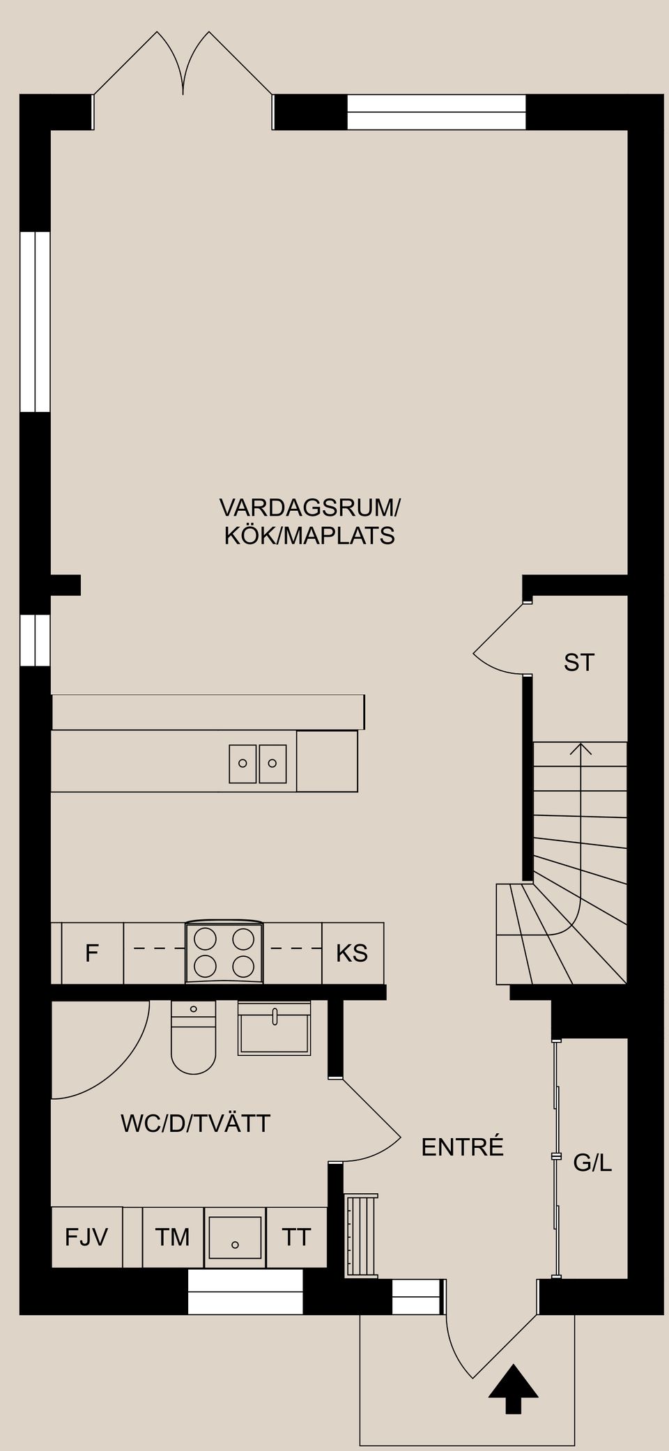 Radhus, Anna Särströms gata 5A, Sandtorp, Norrköping