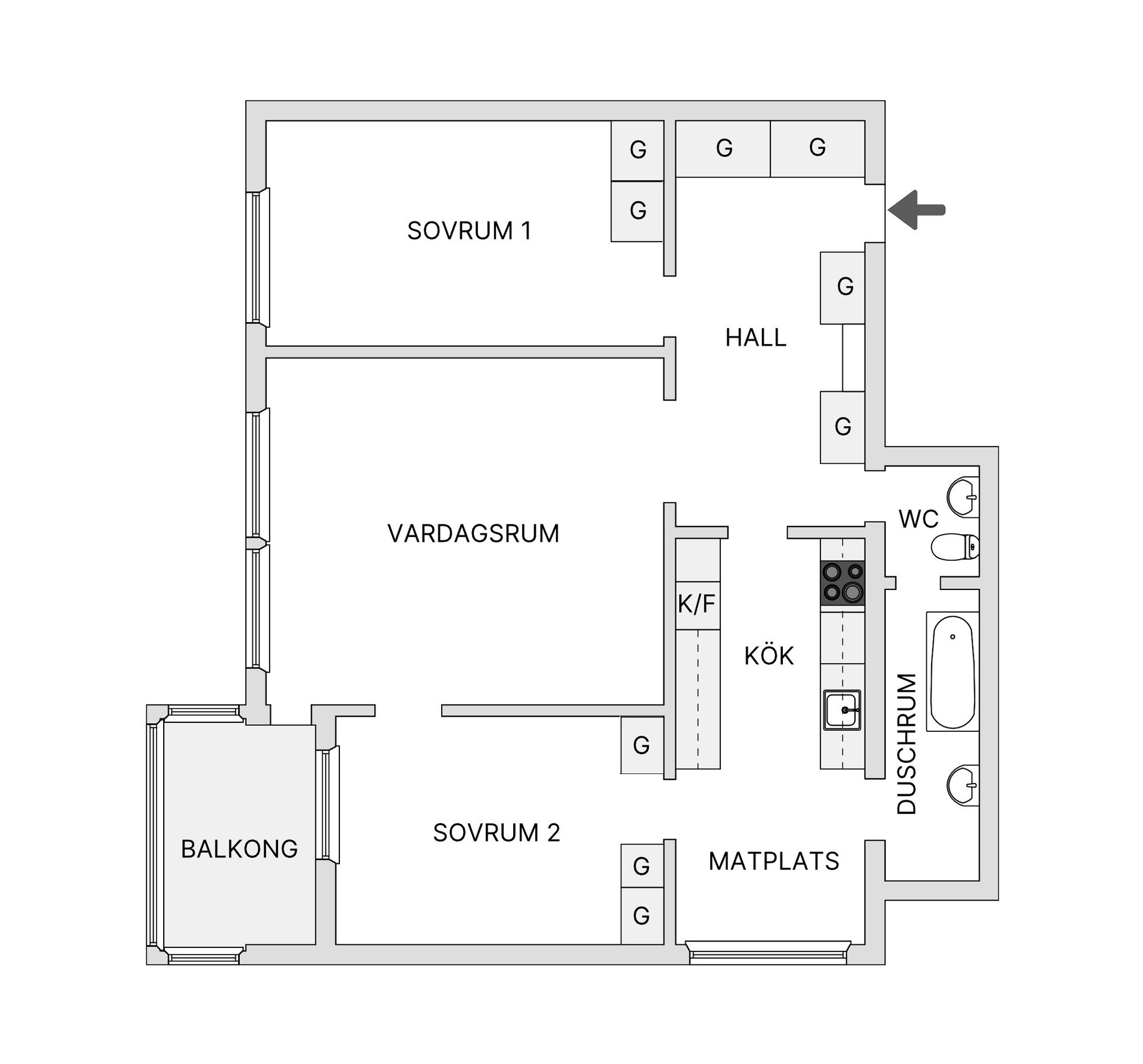 Bostadsrätt, Gamla Värmdövägen 6, vån 7, Finntorp, Nacka
