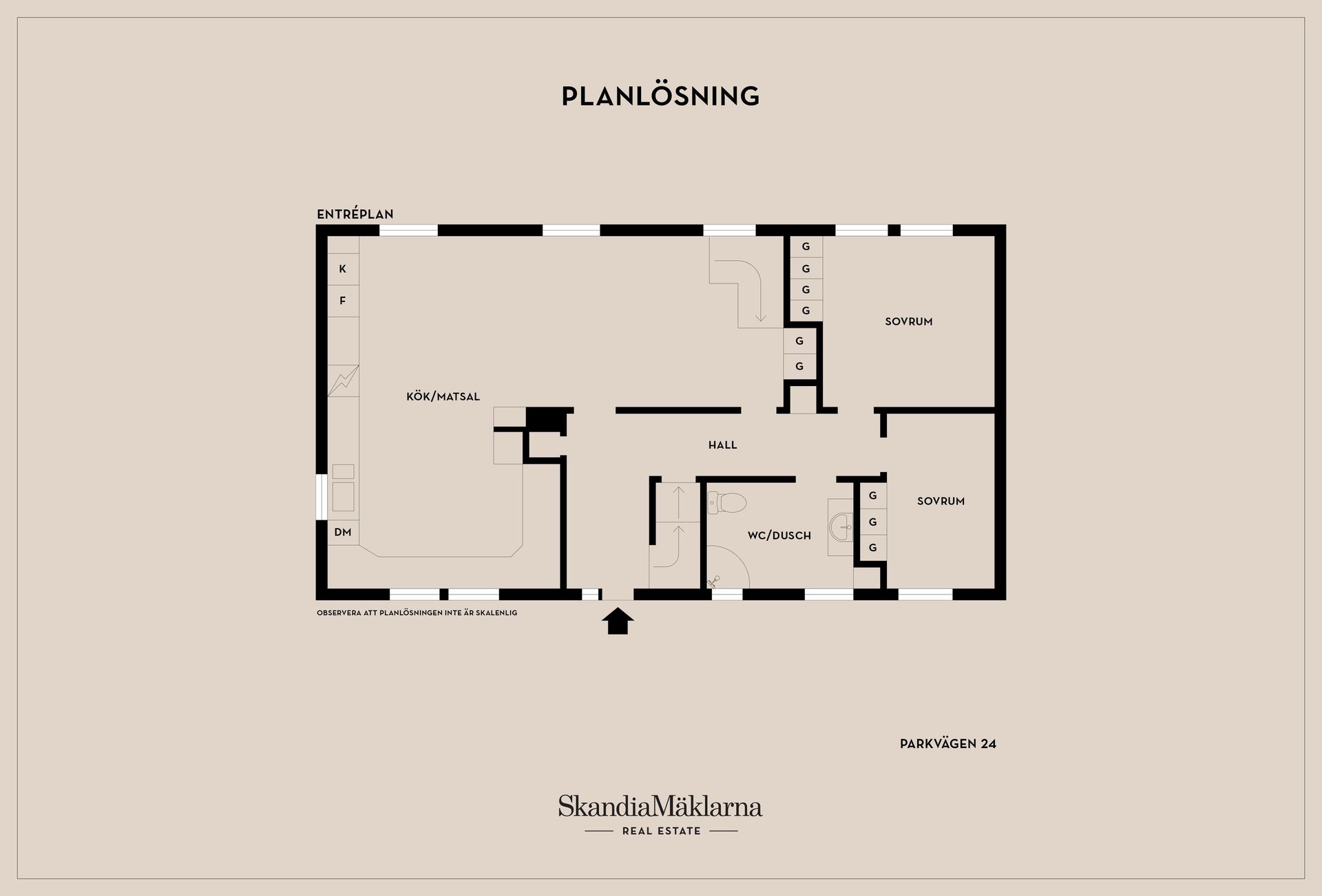 Villa, Parkvägen 24, Norra Skogen, Karlsborg