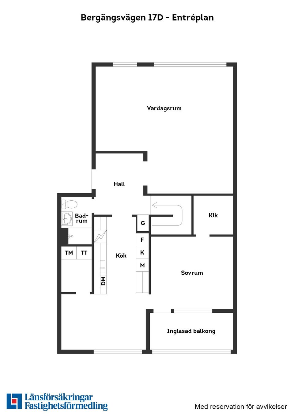 Bostadsrätt, Bergängsvägen 17D, Vallås, Halmstad