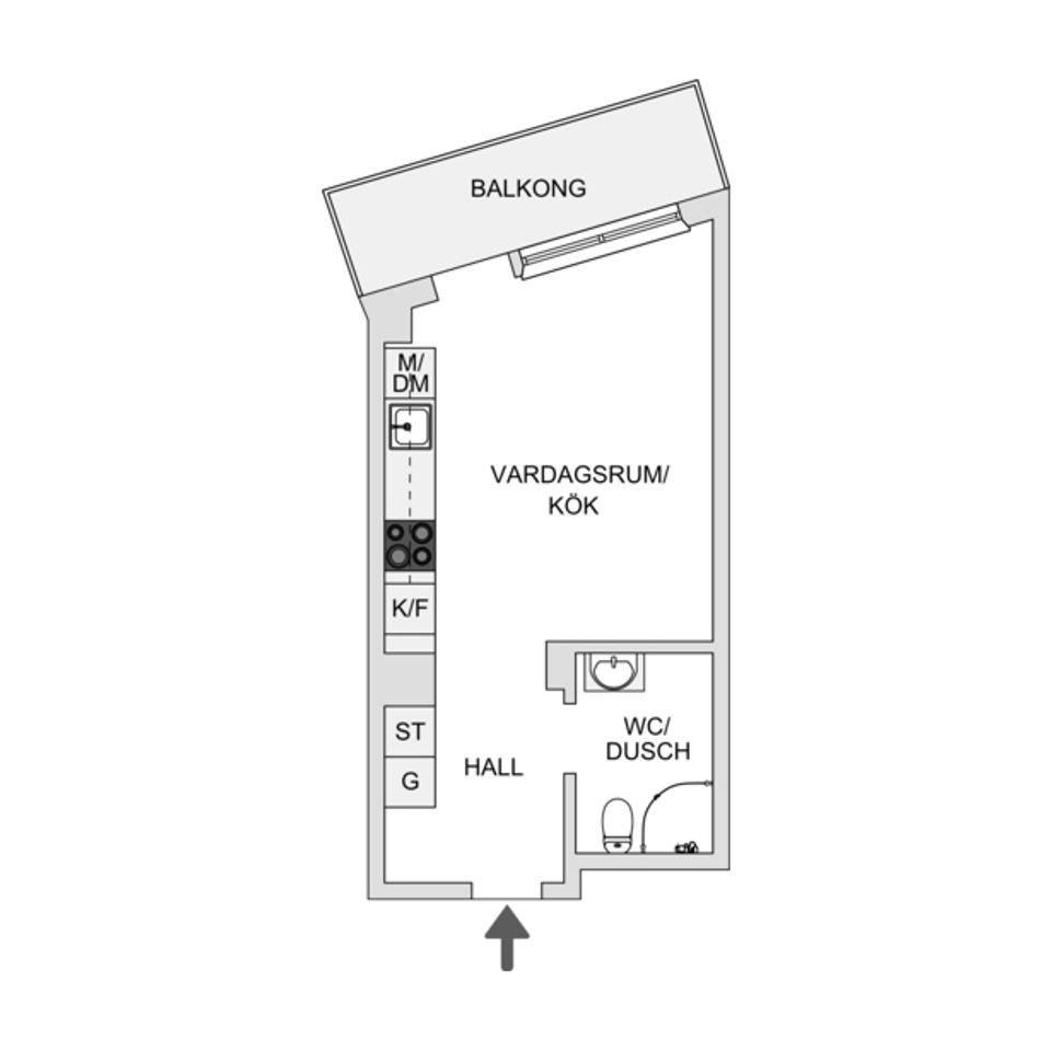 Bostadsrätt, Honnörsgatan 2, Södra Ekkällan, Linköping