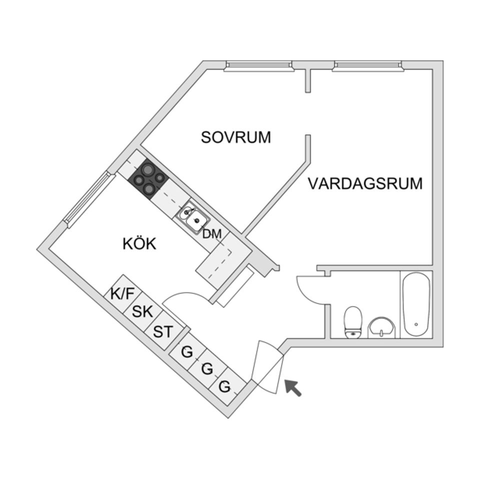 Bostadsrätt, Molkomsbacken 25, Farsta, Stockholm