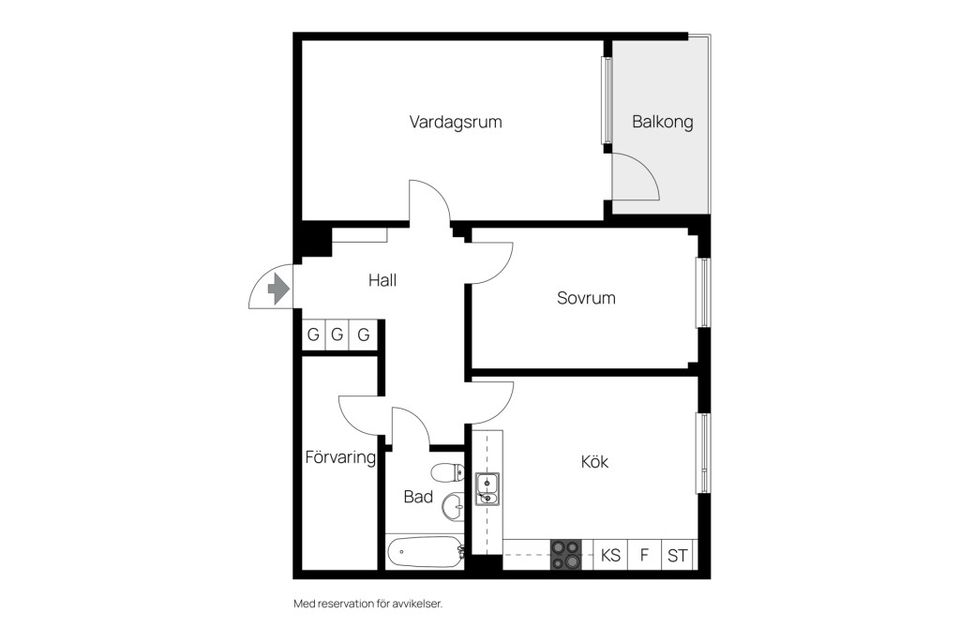 Bostadsrätt, Medborgargatan 69, Korsta, Sundsvall