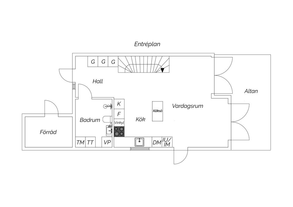 Radhus, Flemings väg 12, Malmbryggshagen, Nyköping