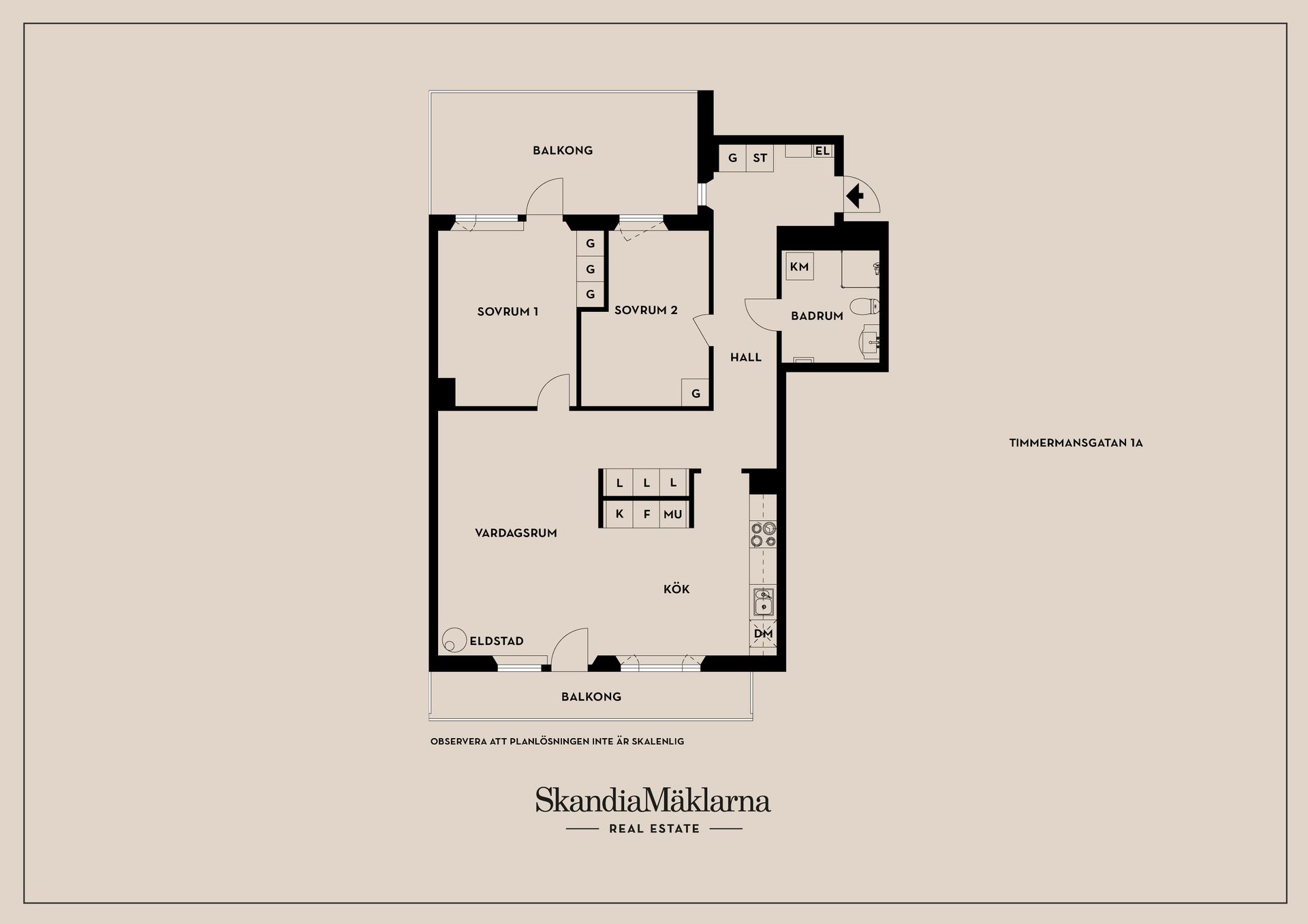 Bostadsrätt, Timmermansgatan 1A, Övre Vasastaden, Linköping