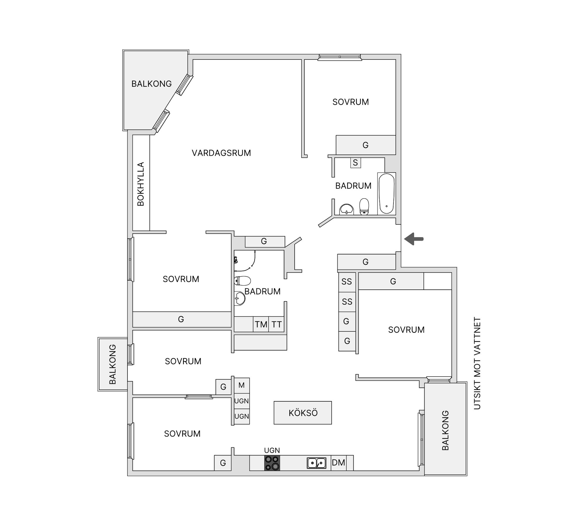 Bostadsrätt, Nackagatan 14, Södermalm - Norra Hammarbyhamnen, Stockholm