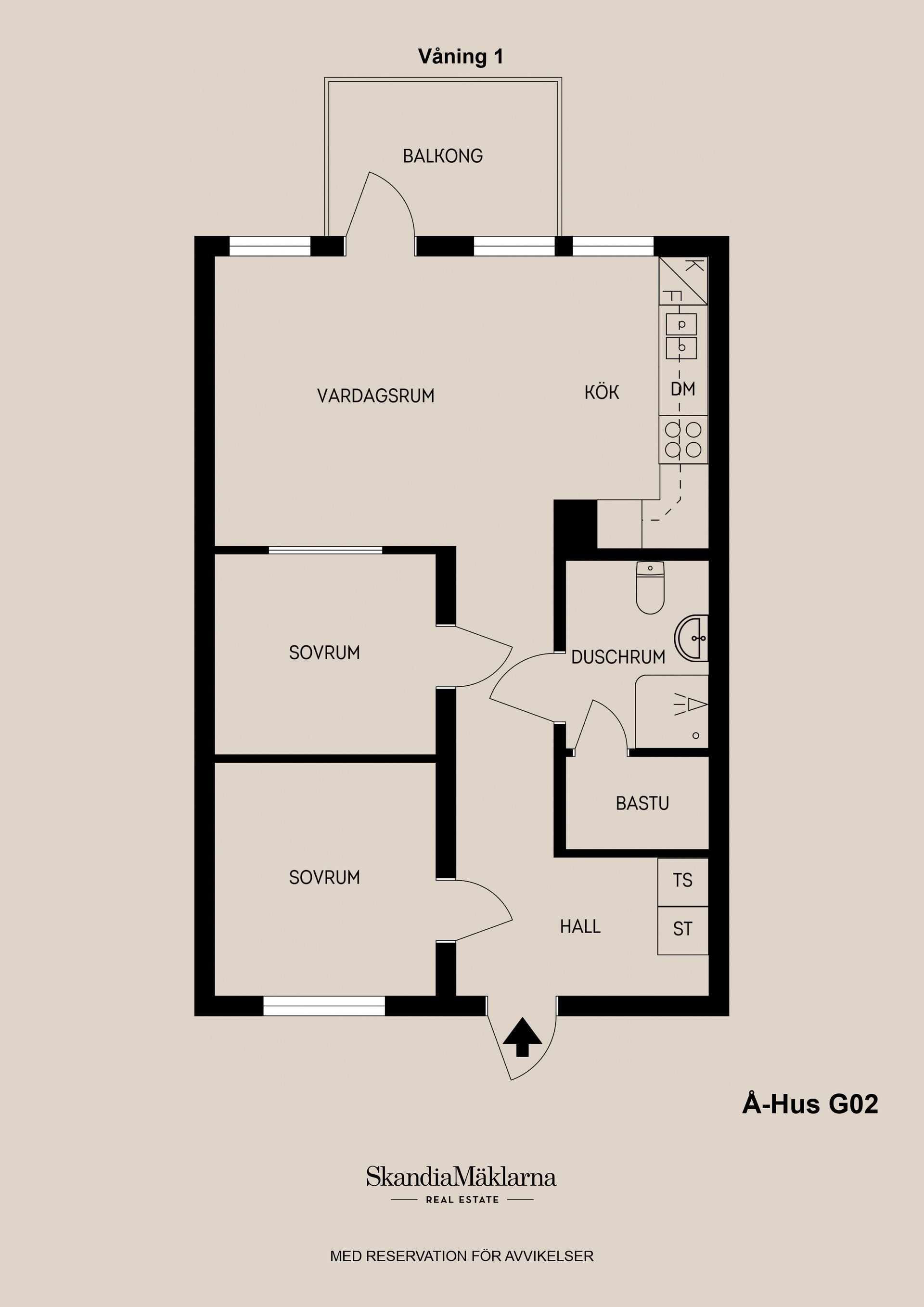 Bostadsrätt, Å-hus G02, Skogsbrovägen 9, Kungsberget, Sandviken