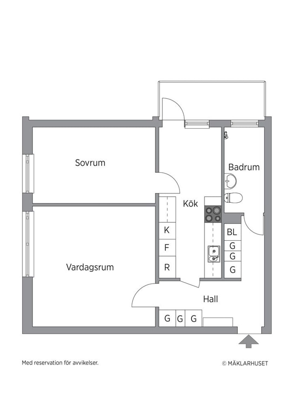 Bostadsrätt, Valhallagatan 13 C, Valhall, Skara