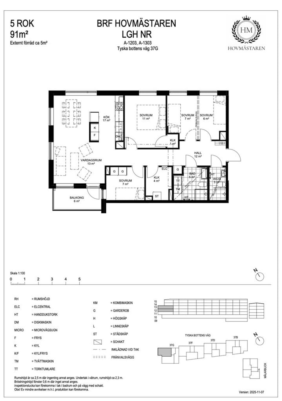 Bostadsrätt, Tyska Bottens Väg 37G, A1203, Stockholm