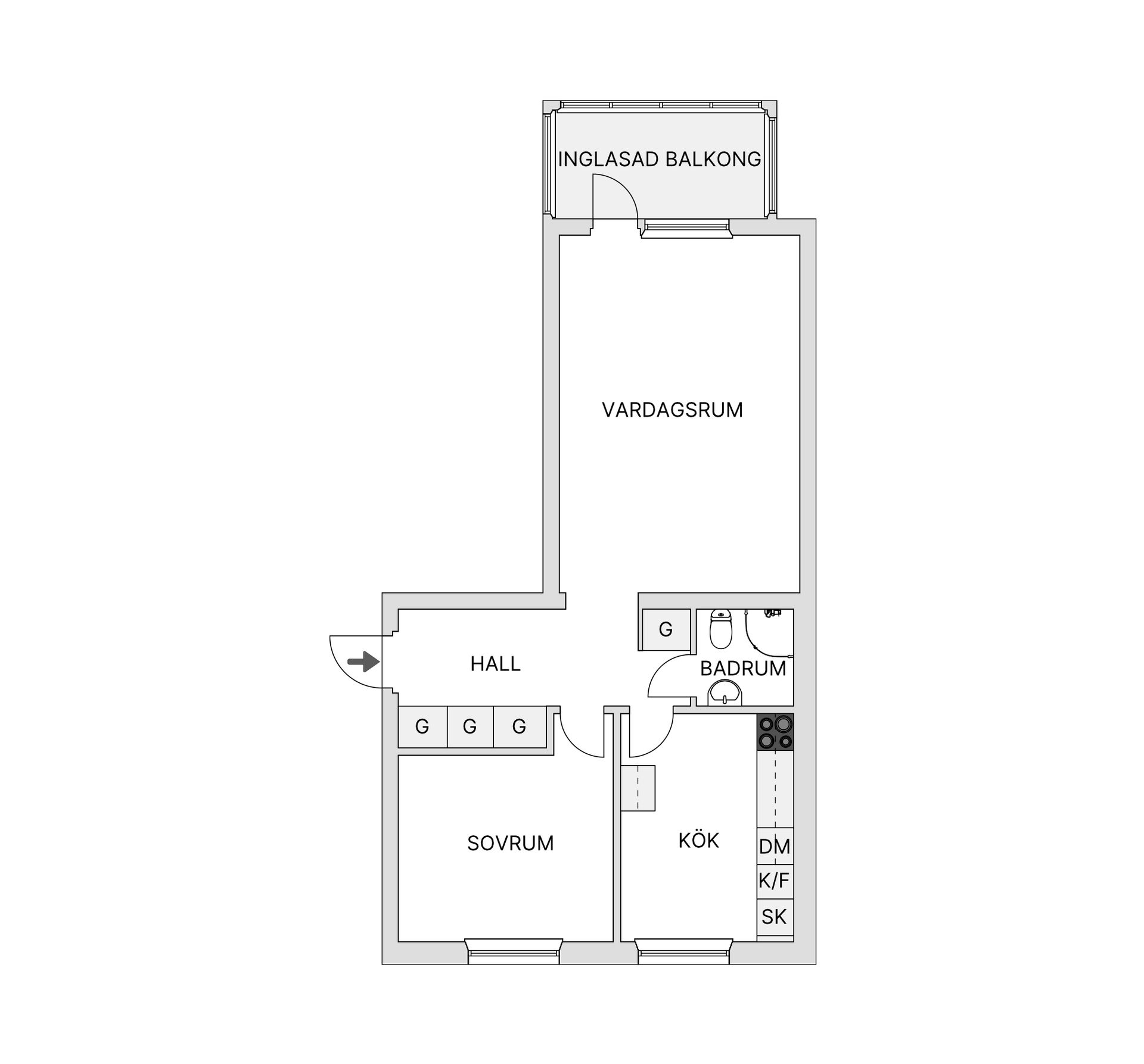 Bostadsrätt, Parkgatan 3B, Parkstaden, Borås