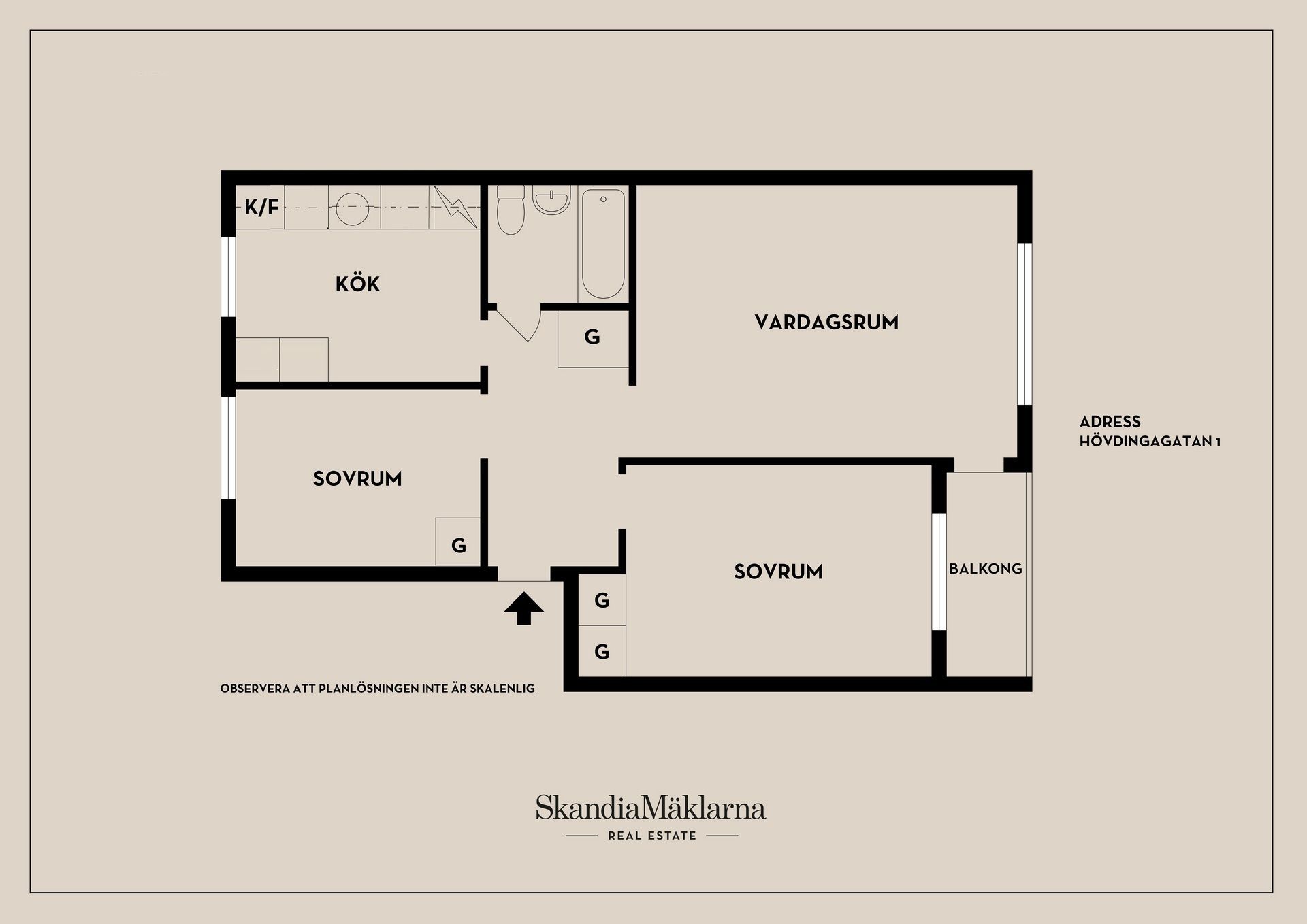 Bostadsrätt, Hövdingagatan 1, Aspudden, Stockholm
