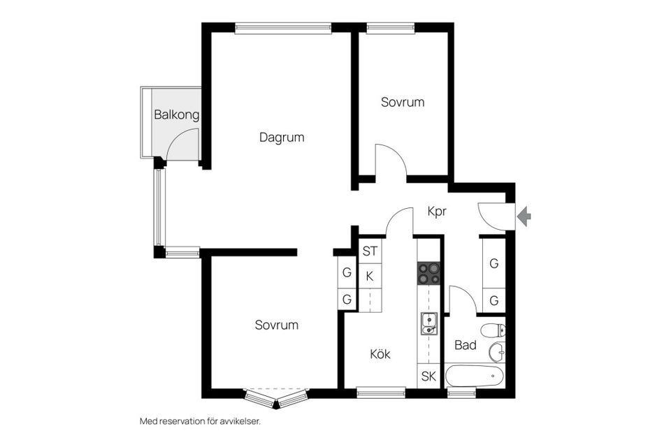 Bostadsrätt, Borgmästaregatan 1a, Granlunda, Trelleborg