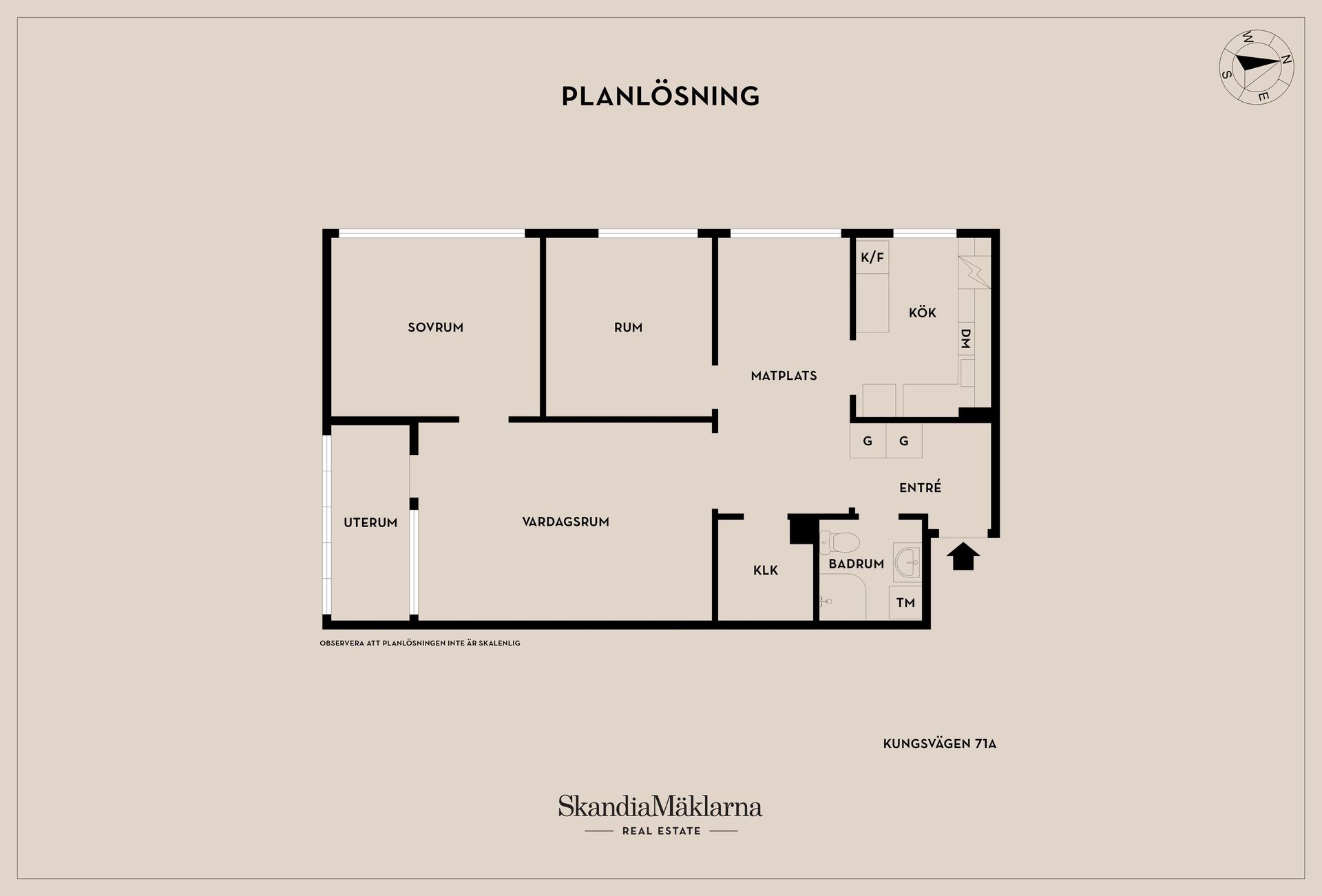 Bostadsrätt, Kungsvägen 71B, Mjölby