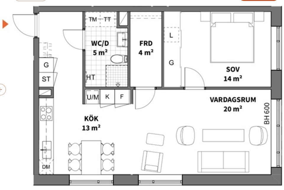 Bostadsrätt, Tubölegatan 1, Centrum, Skellefteå