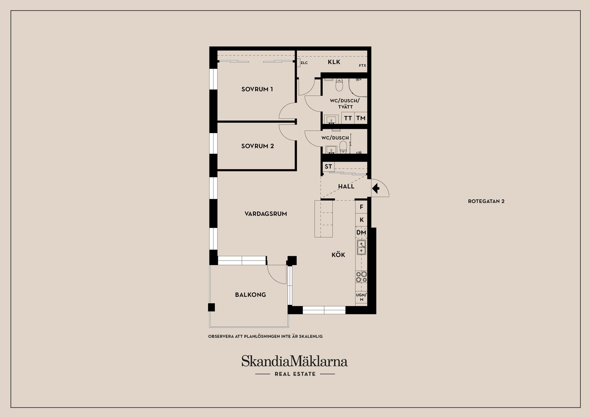 Bostadsrätt, Rotegatan 2, Södra Ekkällan, Linköping