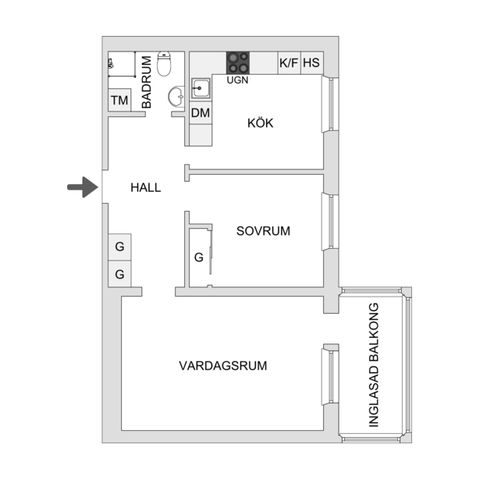 Bostadsrätt, Mellangatan 44D, Liljeholmen, Jönköping