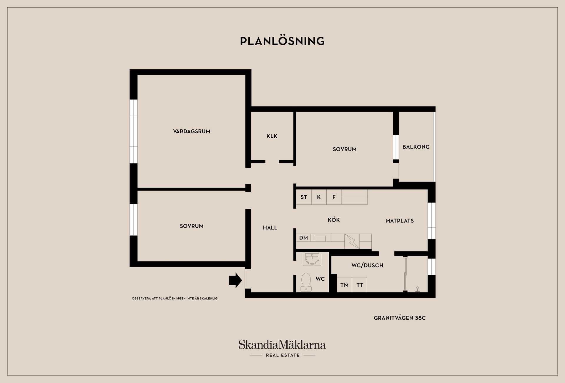 Bostadsrätt, Granitvägen 38C, Centrala Tyresö, Tyresö
