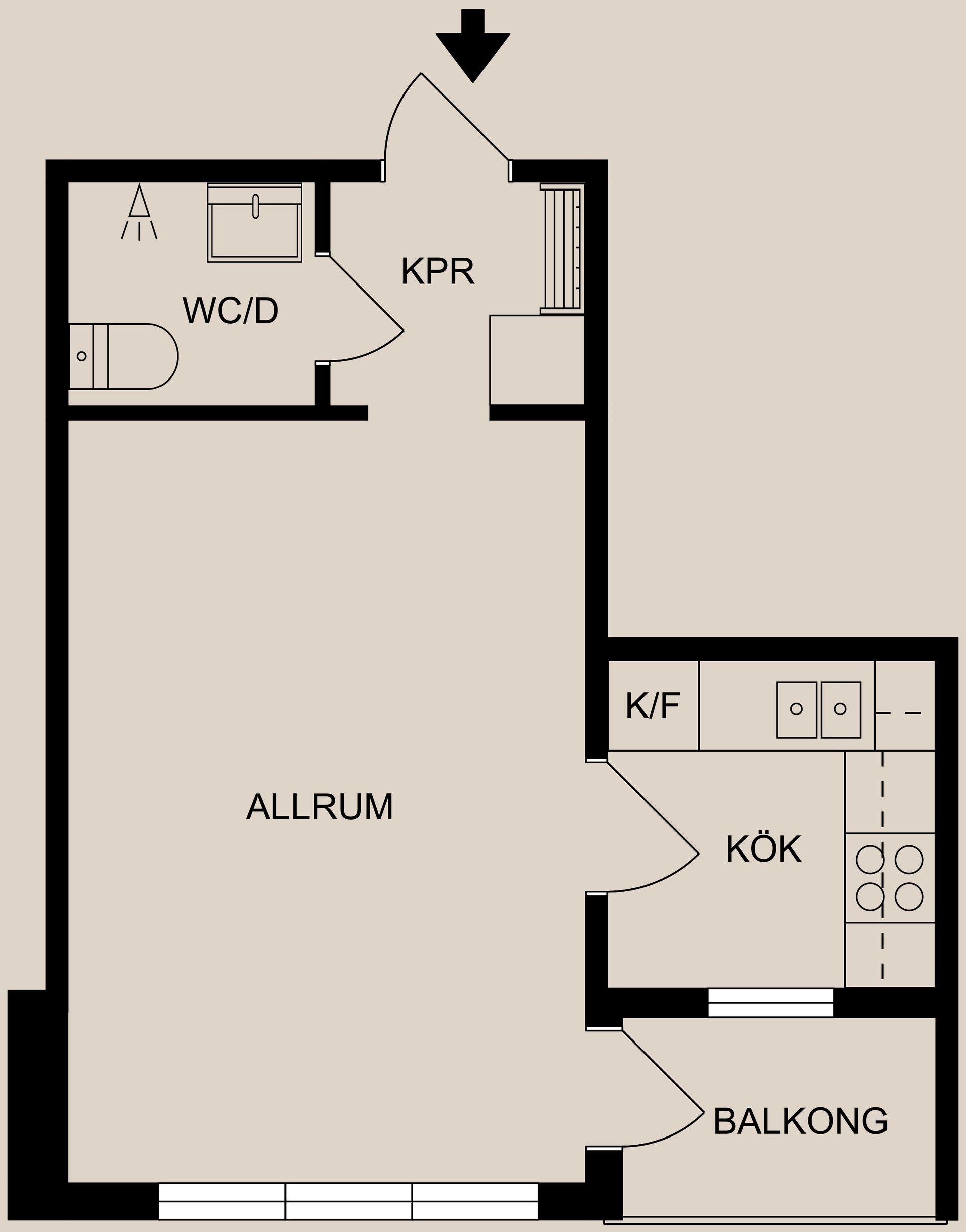 Bostadsrätt, Bråddgatan 22A, Centralt, Norrköping