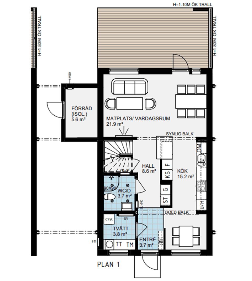 Radhus, Körvelvägen 10, Kolmården - Krokek, Norrköping