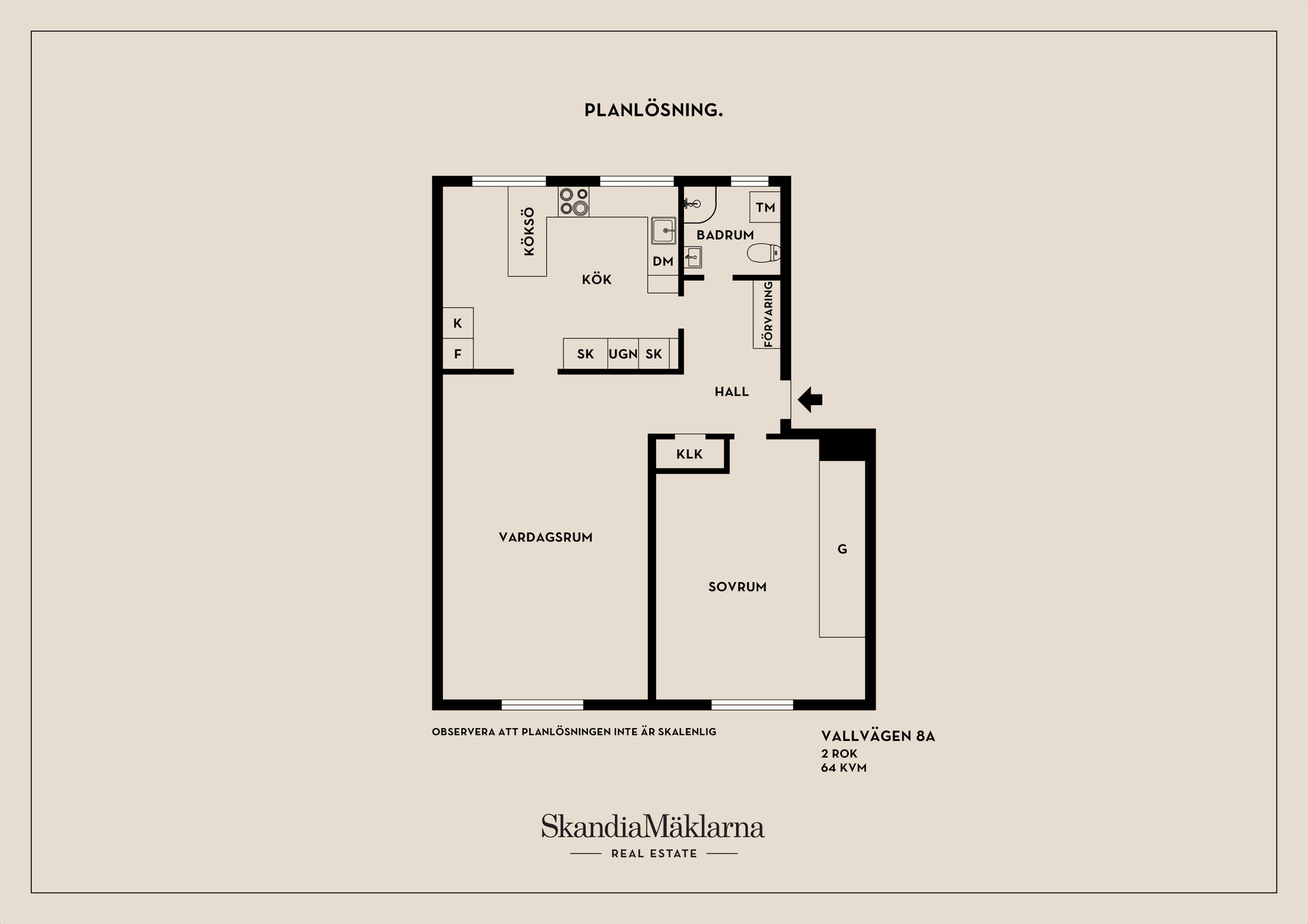 Bostadsrätt, Vallvägen 8A, Centrala Väsby, Upplands Väsby