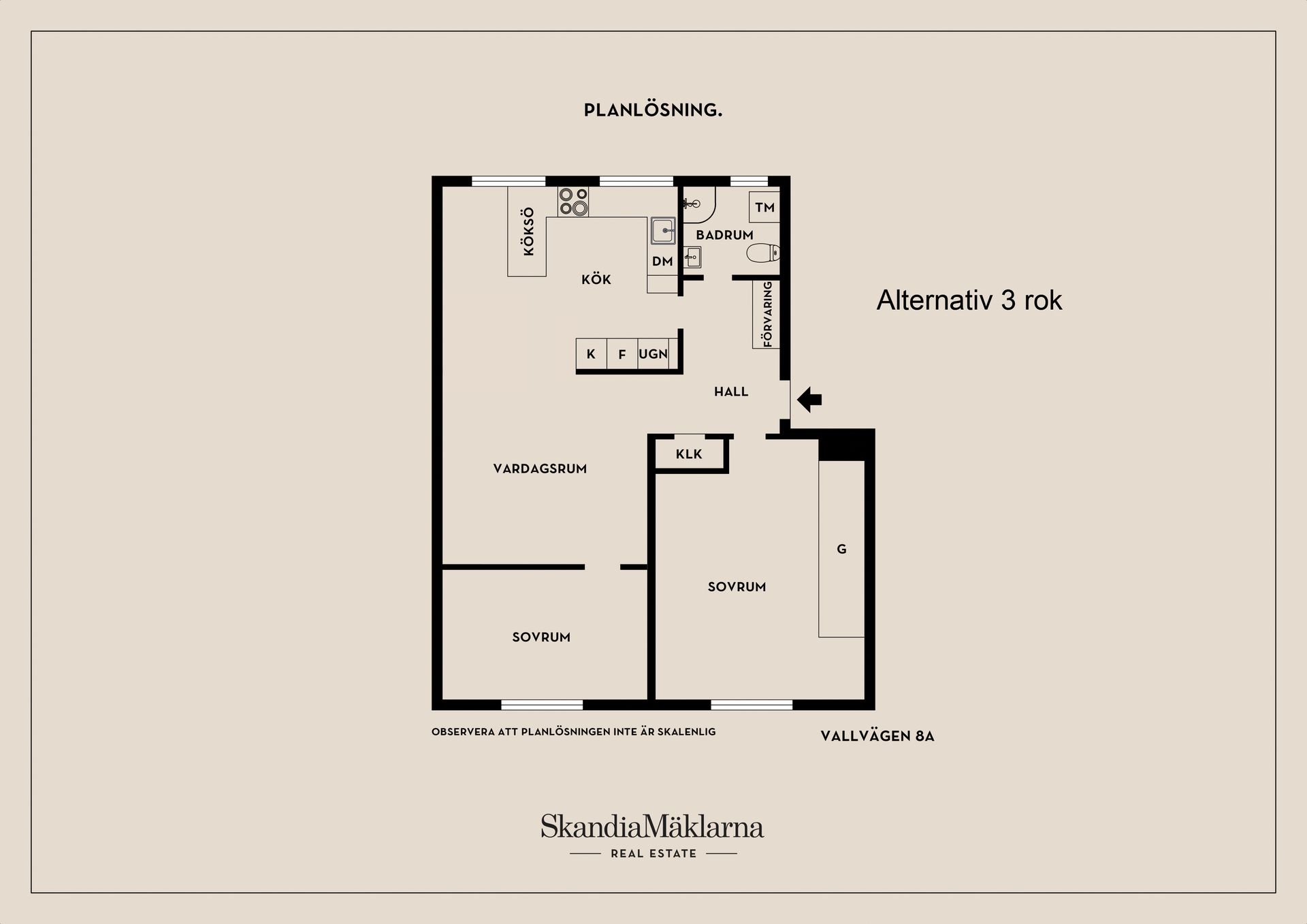 Bostadsrätt, Vallvägen 8A, Centrala Väsby, Upplands Väsby