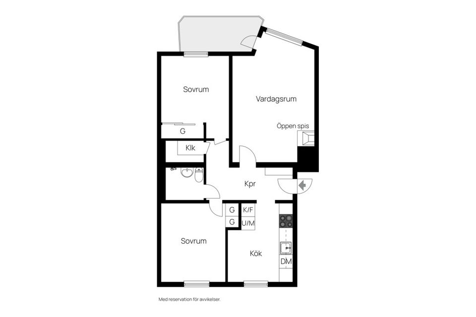 Bostadsrätt, Elevgränd 1B, Haga, Sundsvall