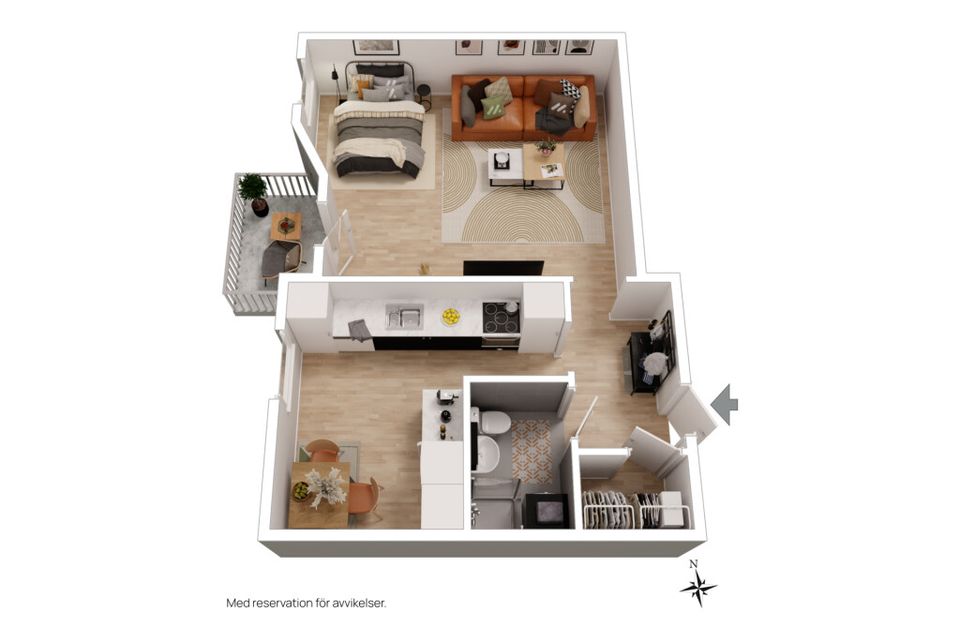 Bostadsrätt, Björkhemsgatan 61, Sjöbo, Borås