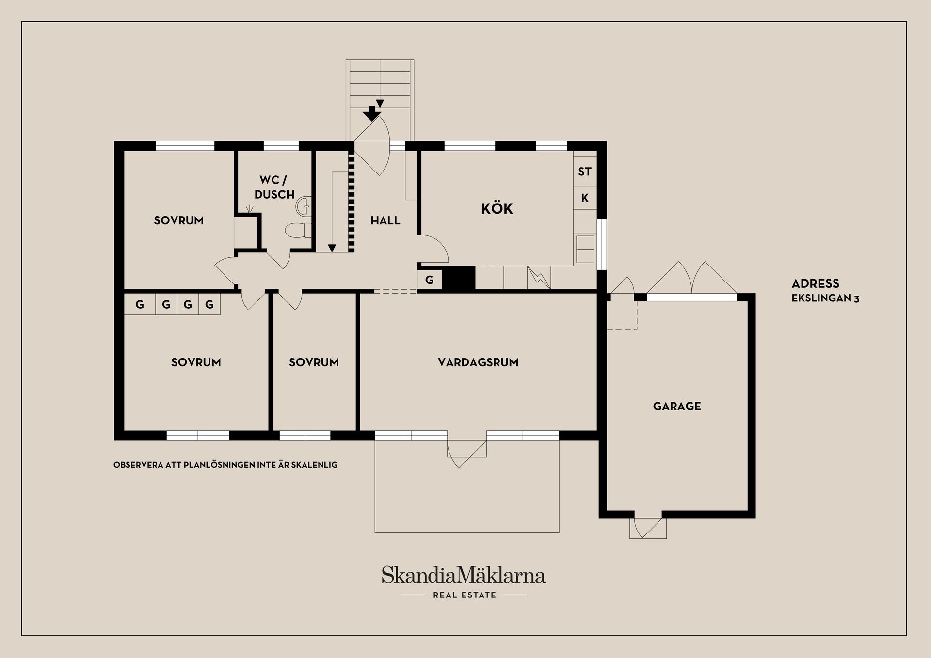 Villa, Ekslingan 3, Nyköping