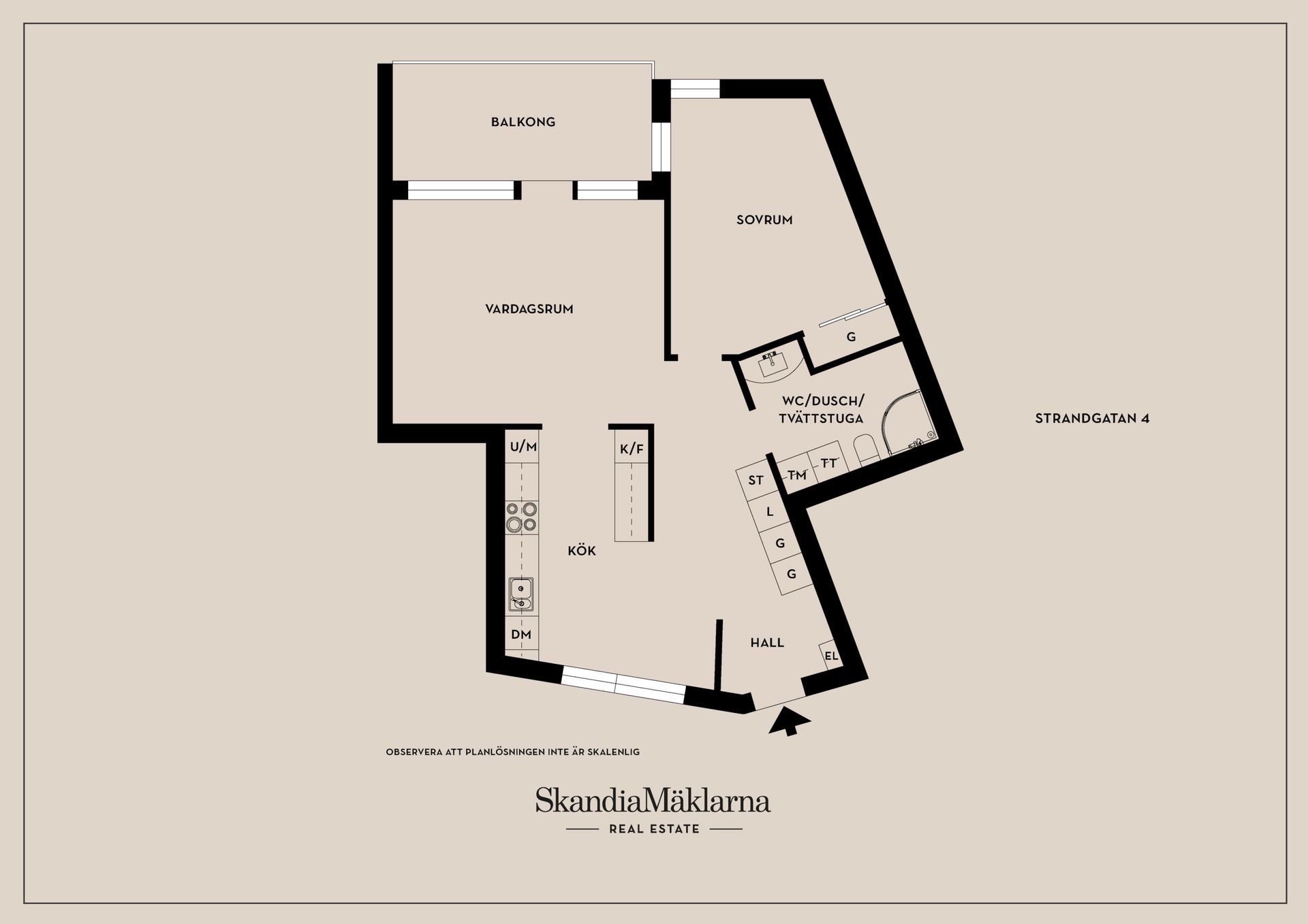 Bostadsrätt, Strandgatan 4, Centralt, Linköping