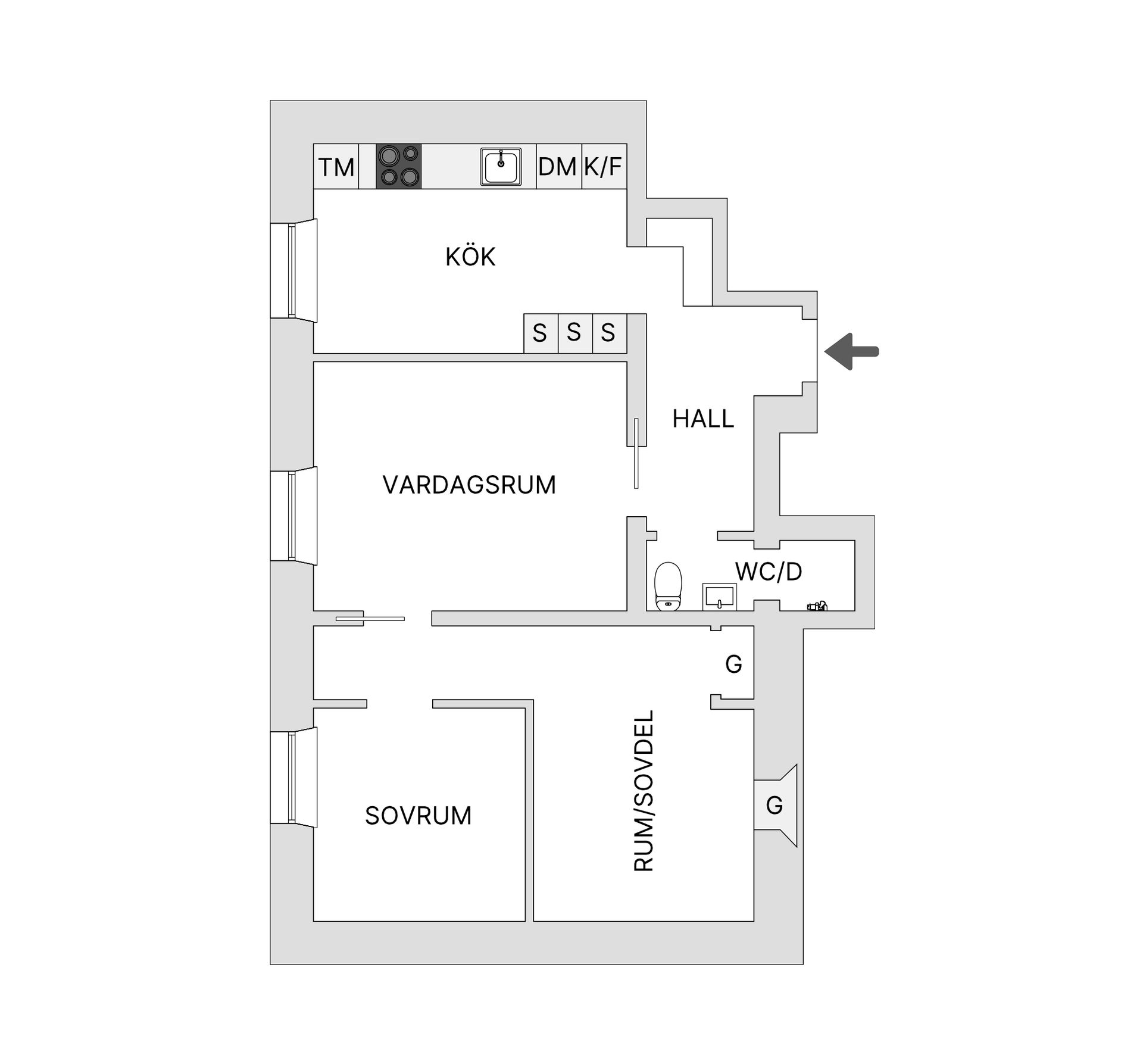 Bostadsrätt, Dannemoragatan 14, 2 tr, Vasastan, Stockholm