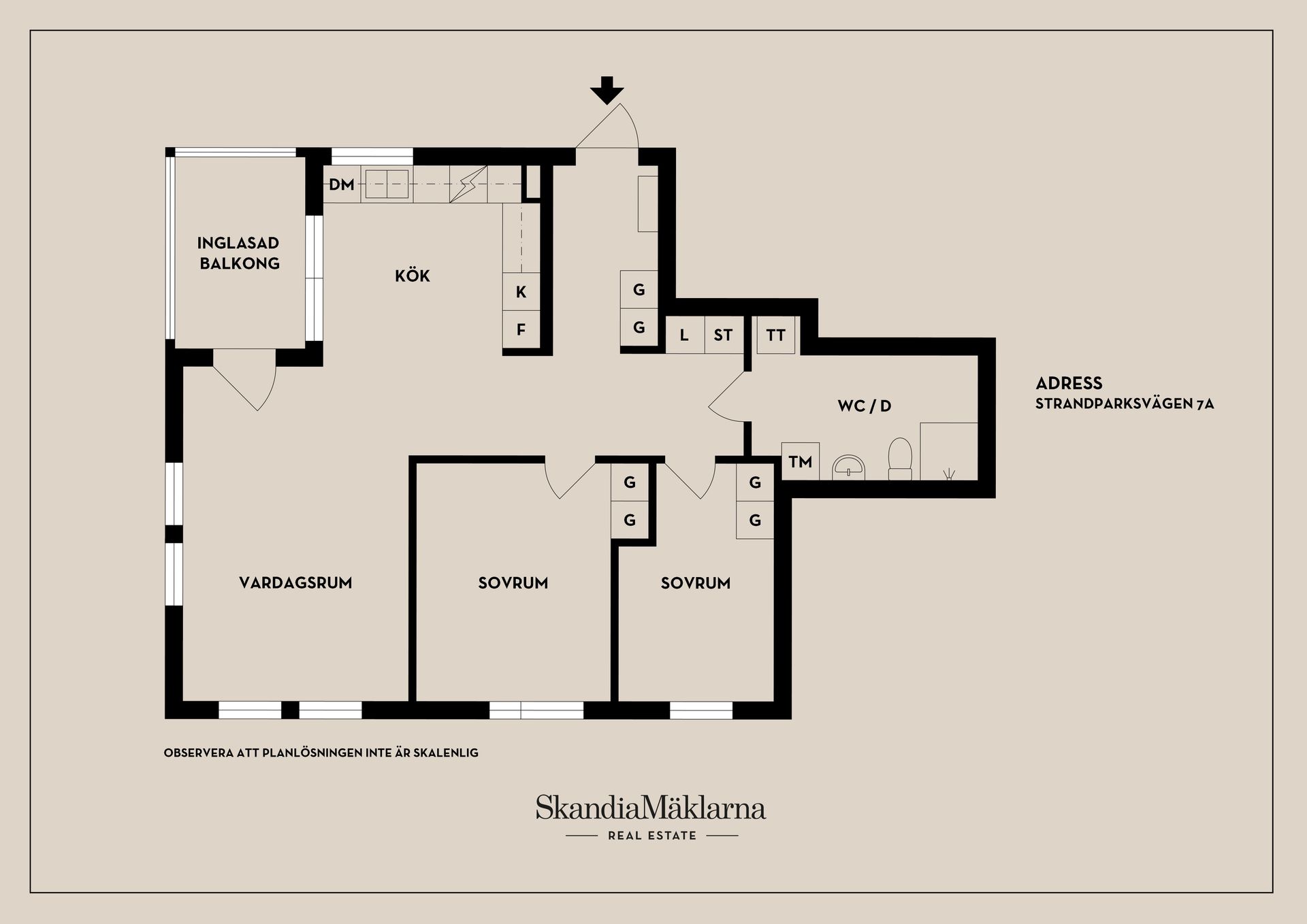 Bostadsrätt, Strandparksvägen 7A, Nyköping
