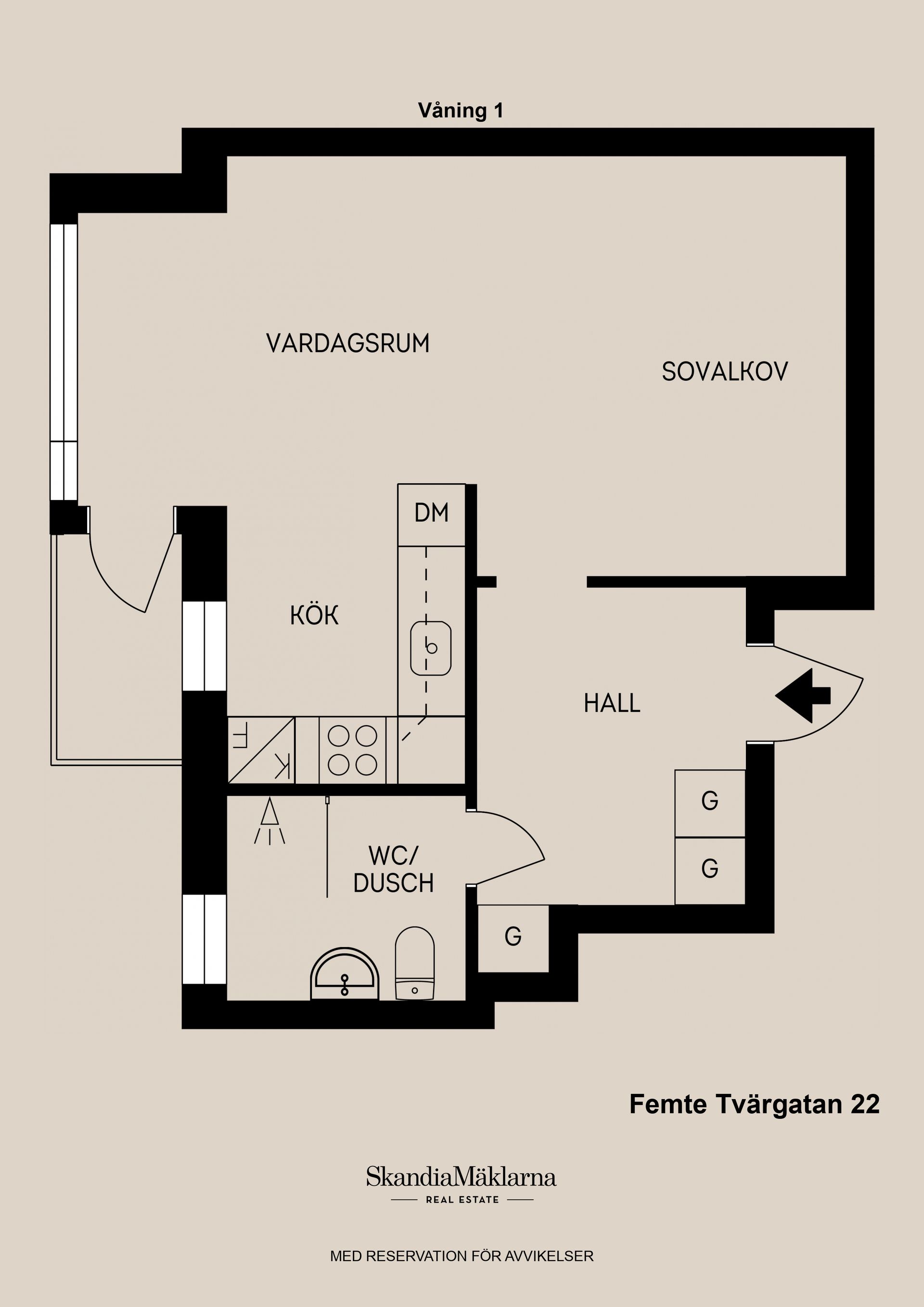 Bostadsrätt, Femte Tvärgatan 22, Brynäs, Gävle