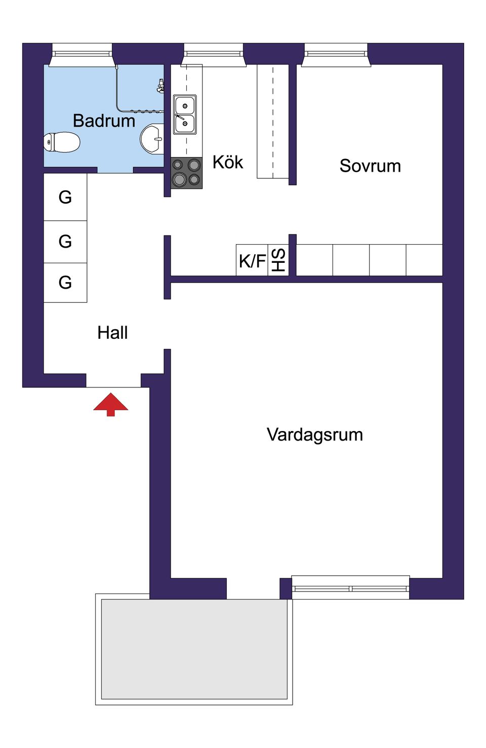 Bostadsrätt, Boråsvägen 23, Hammarbyhöjden, Johanneshov, Stockholm
