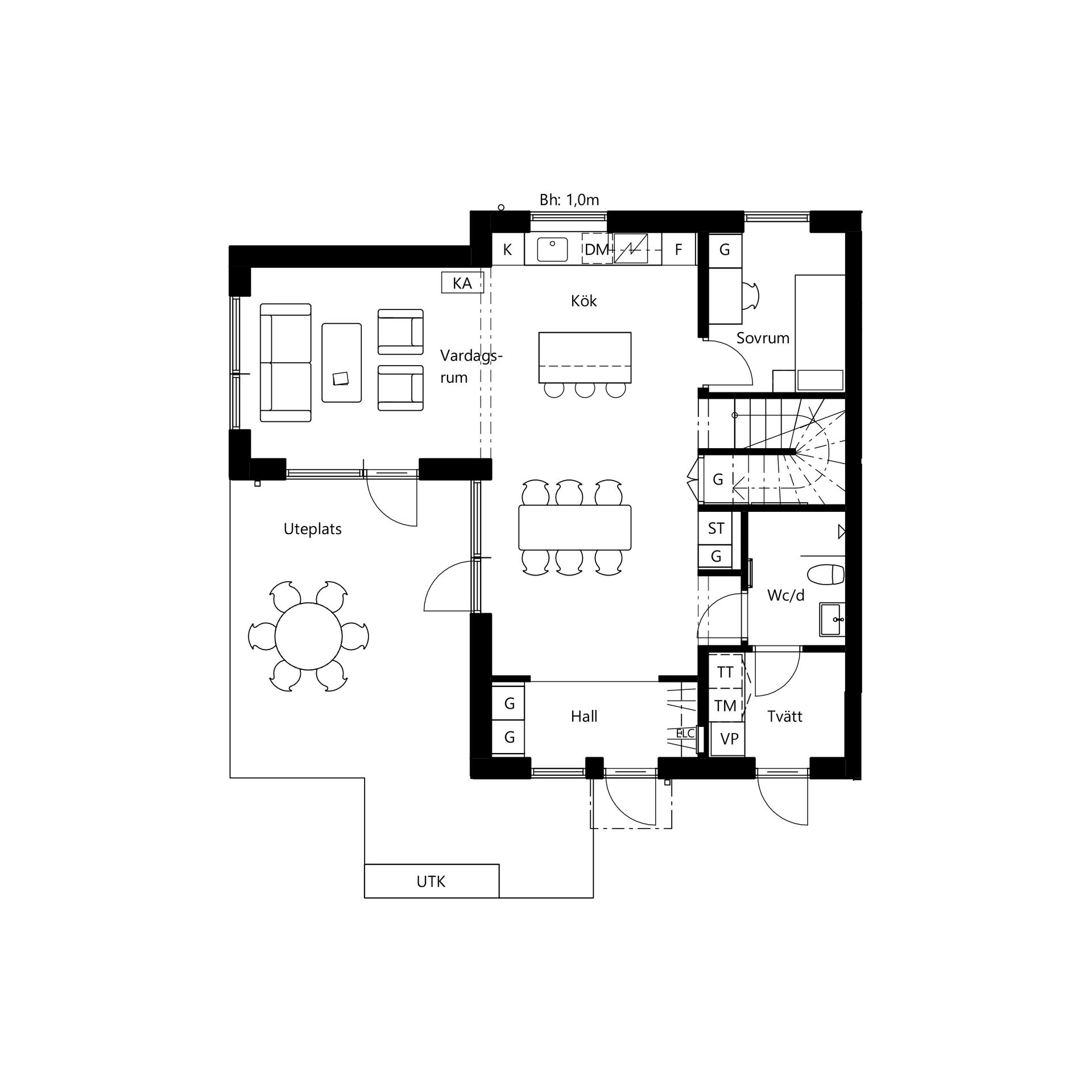 Radhus, Persvägen, Gustavsvik, Nacka