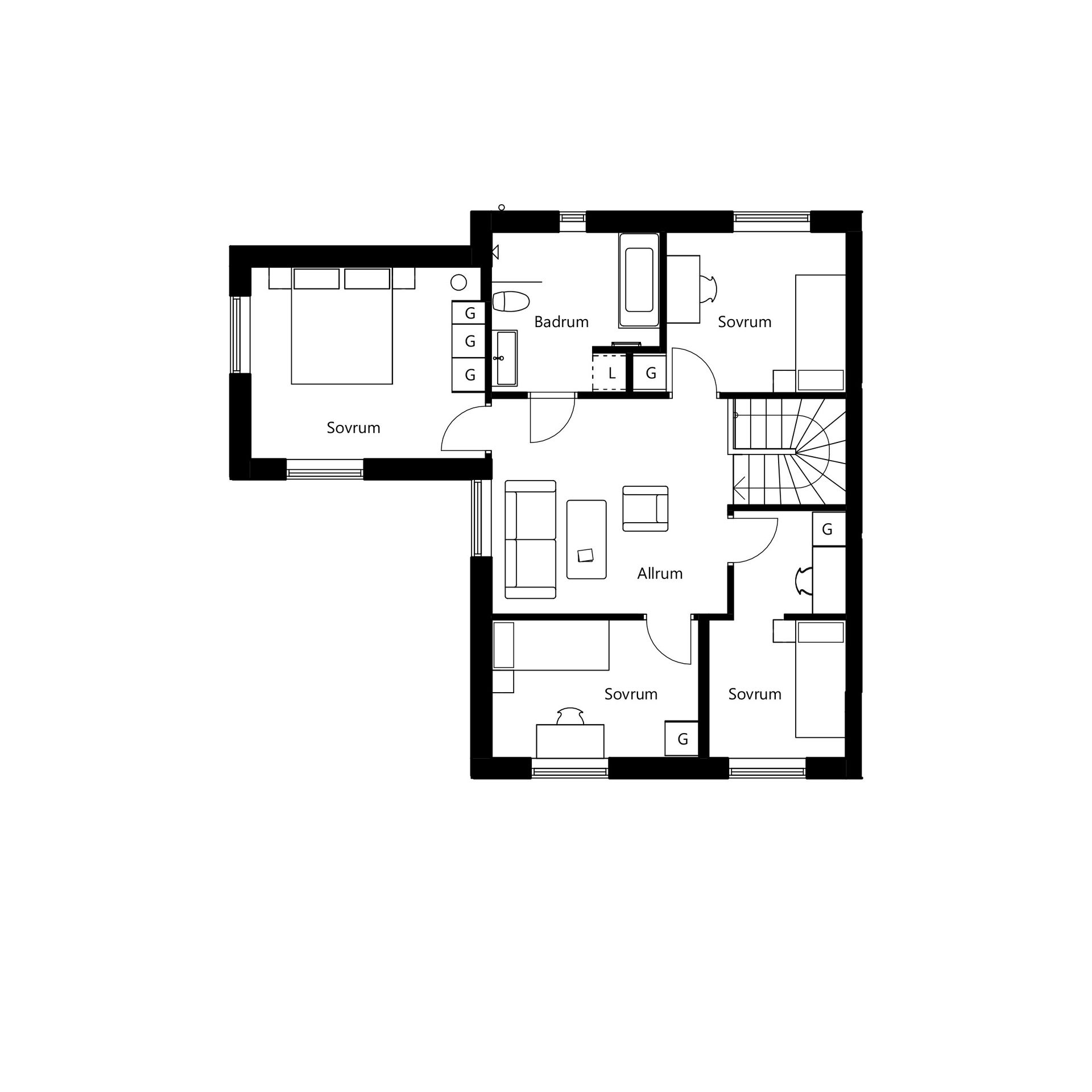 Radhus, Persvägen, Gustavsvik, Nacka