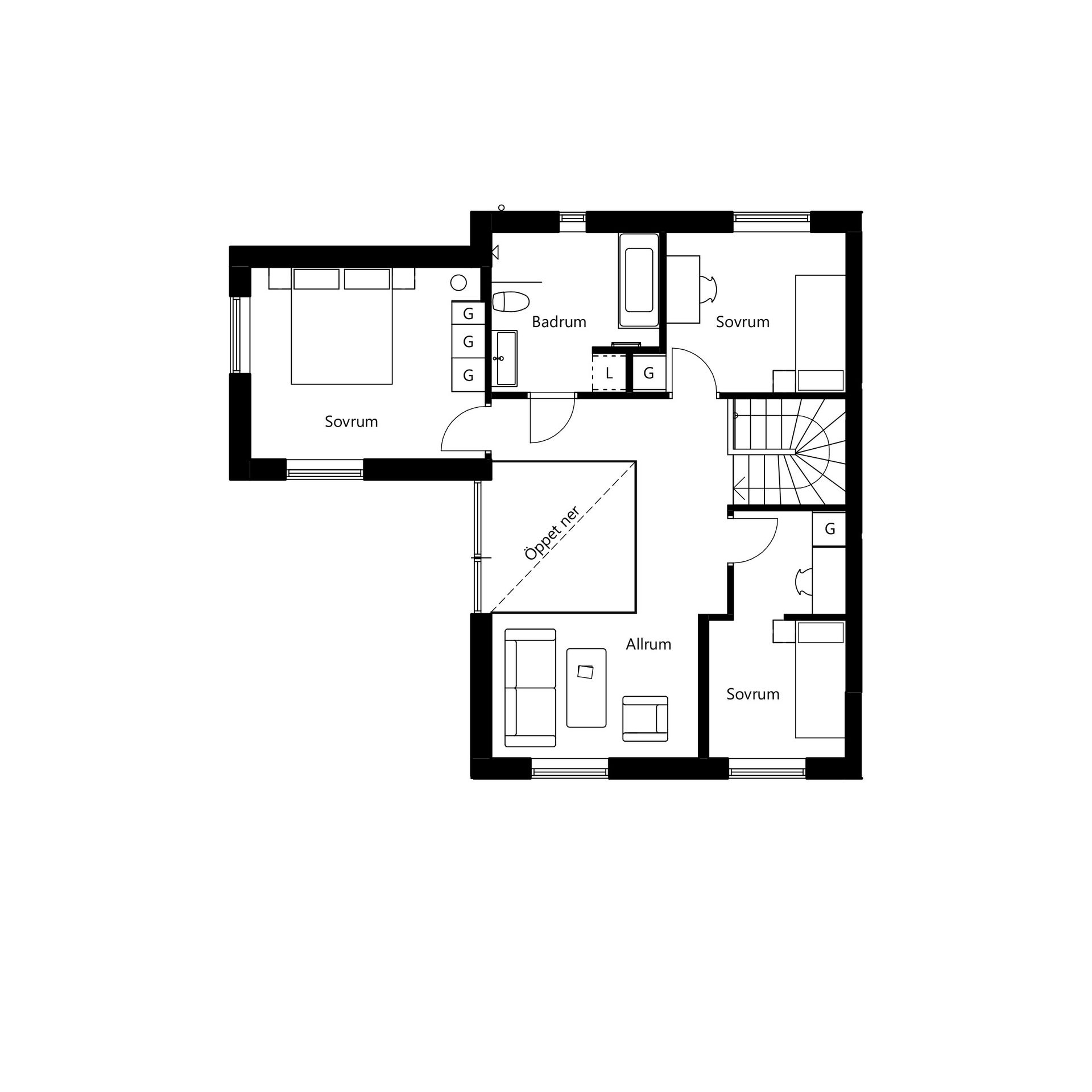 Radhus, Persvägen, Gustavsvik, Nacka