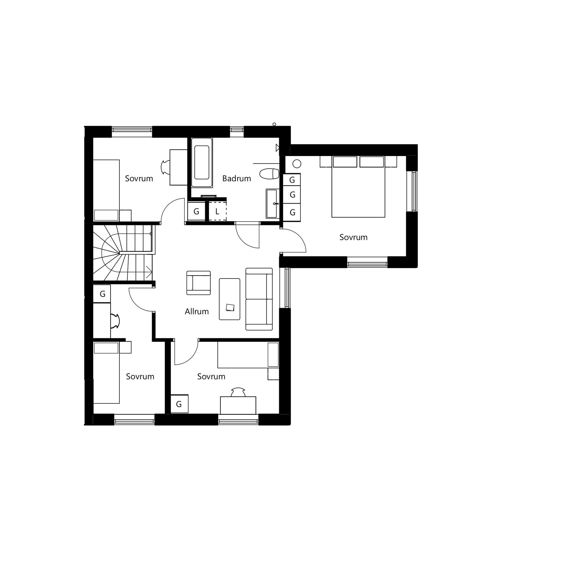 Radhus, Persvägen, Gustavsvik, Nacka