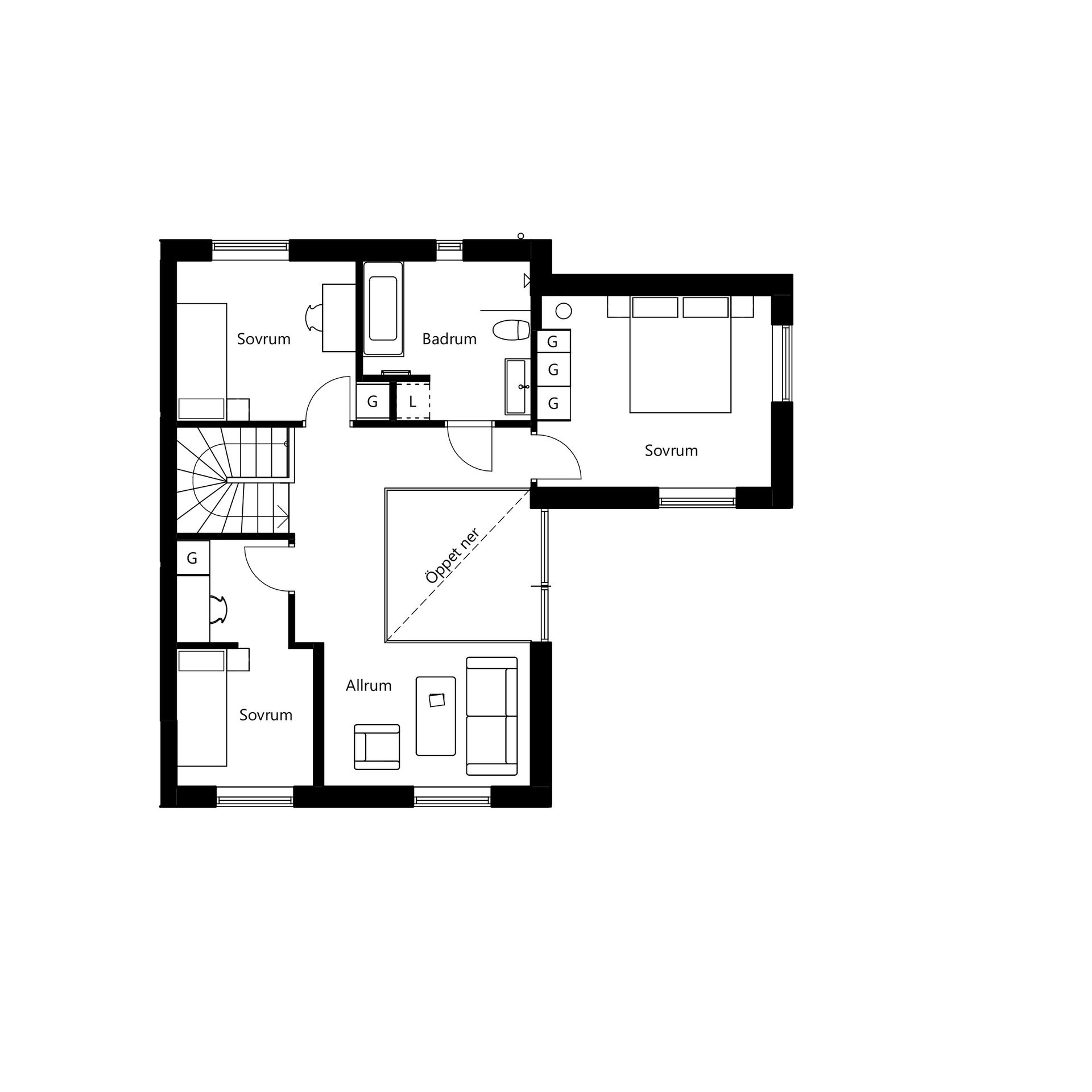 Radhus, Persvägen, Gustavsvik, Nacka