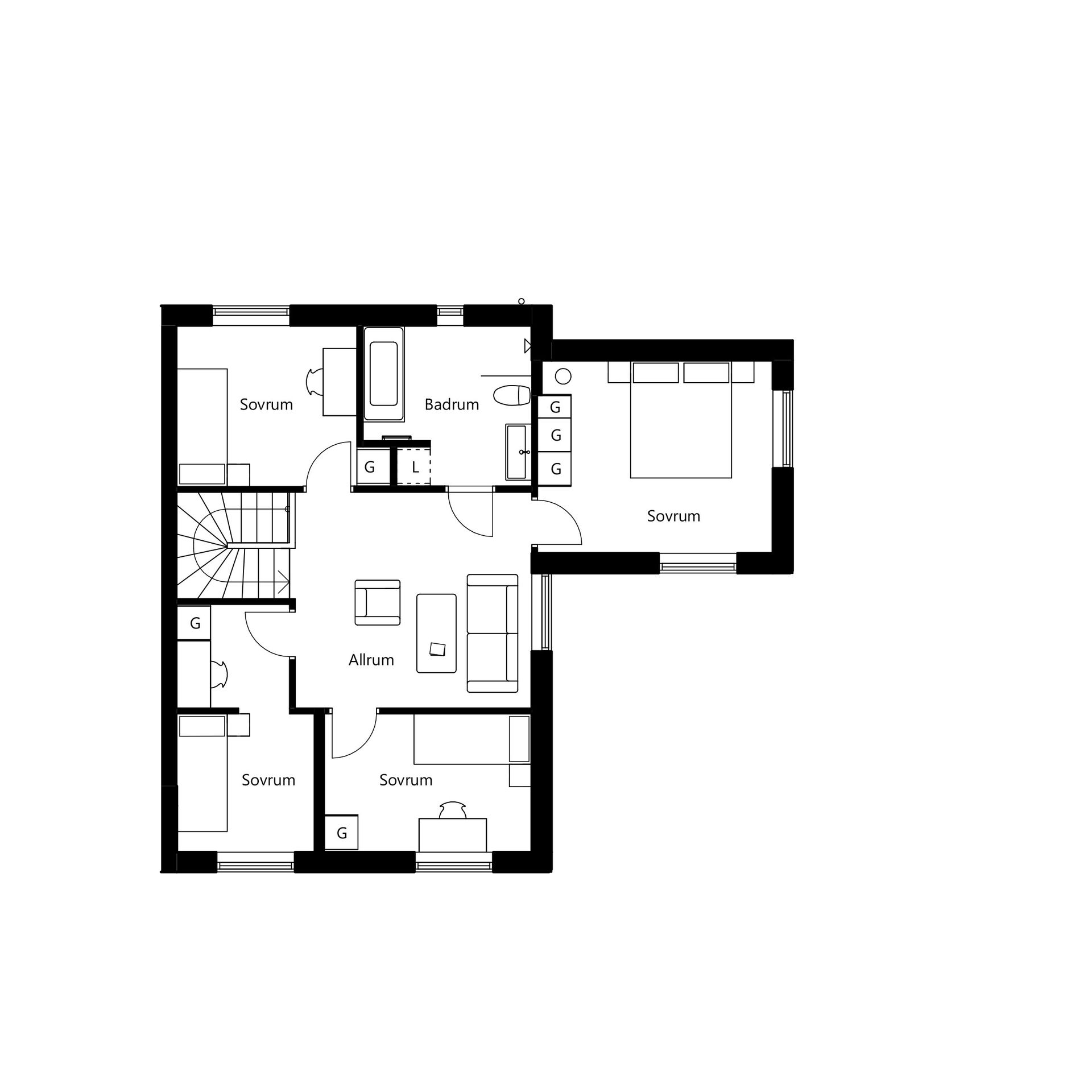 Radhus, Persvägen, Gustavsvik, Nacka