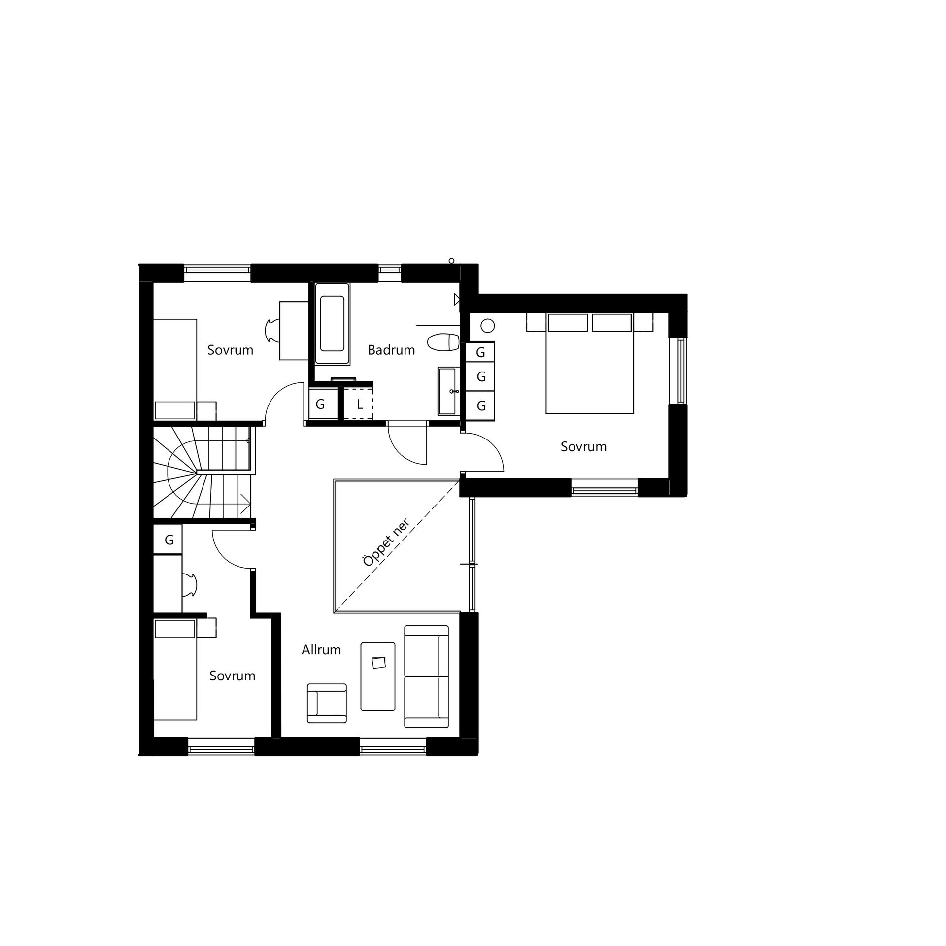 Radhus, Persvägen, Gustavsvik, Nacka