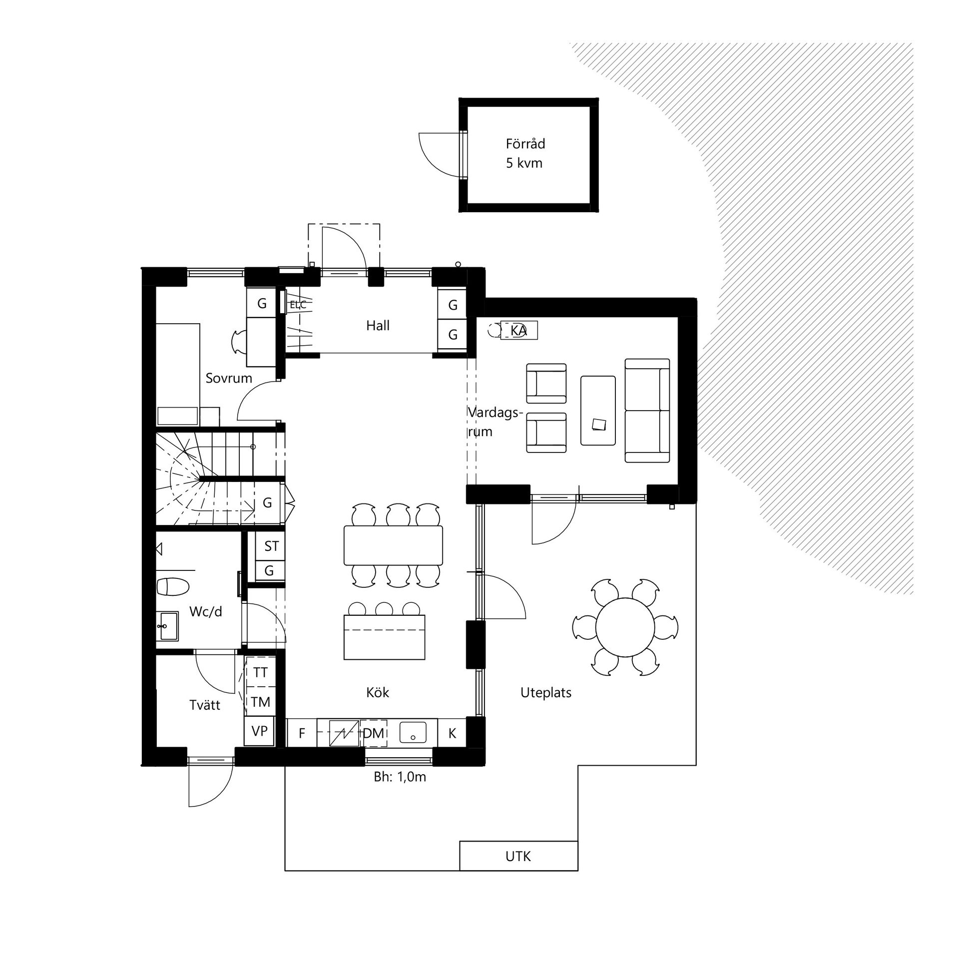 Radhus, Persvägen, Gustavsvik, Nacka