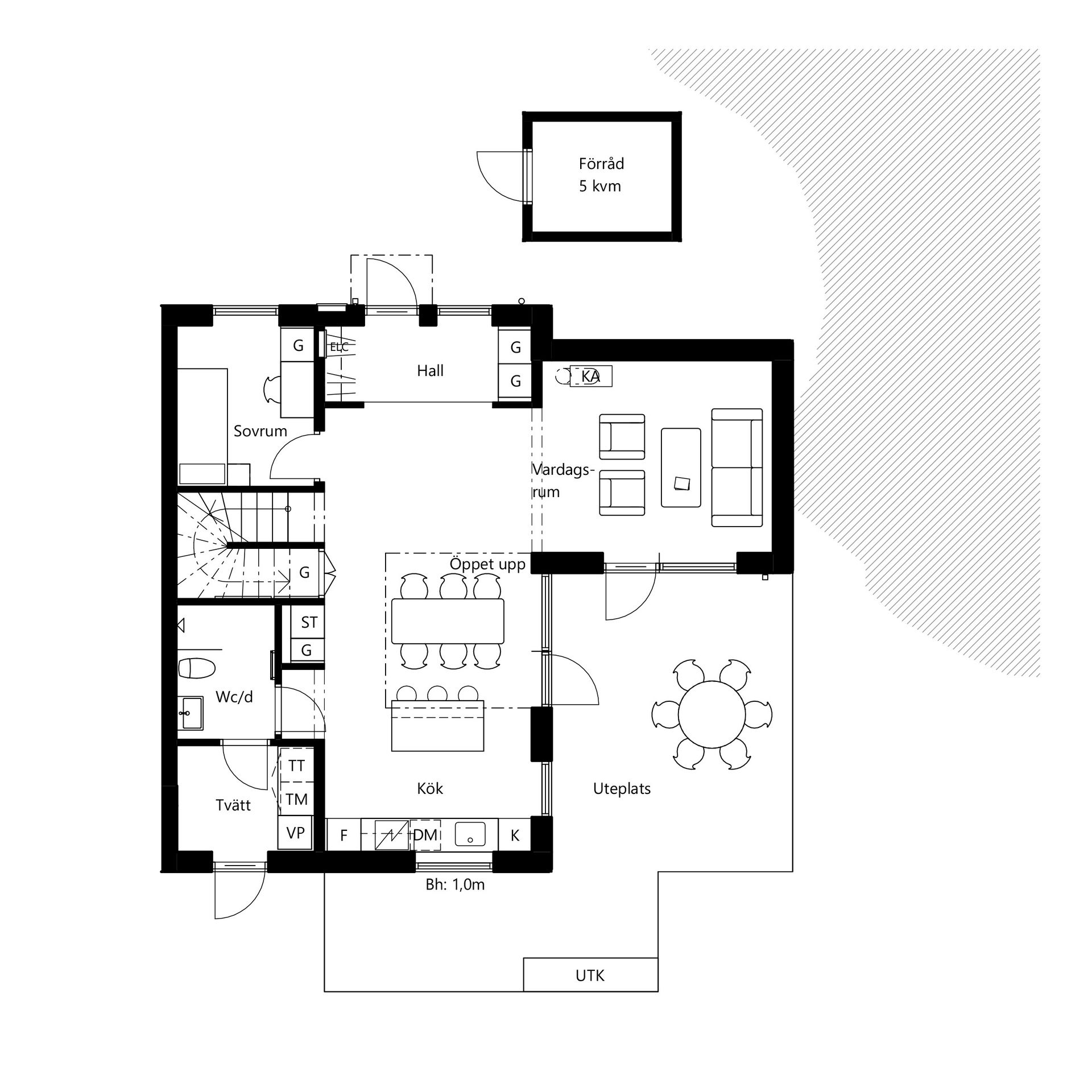 Radhus, Persvägen, Gustavsvik, Nacka