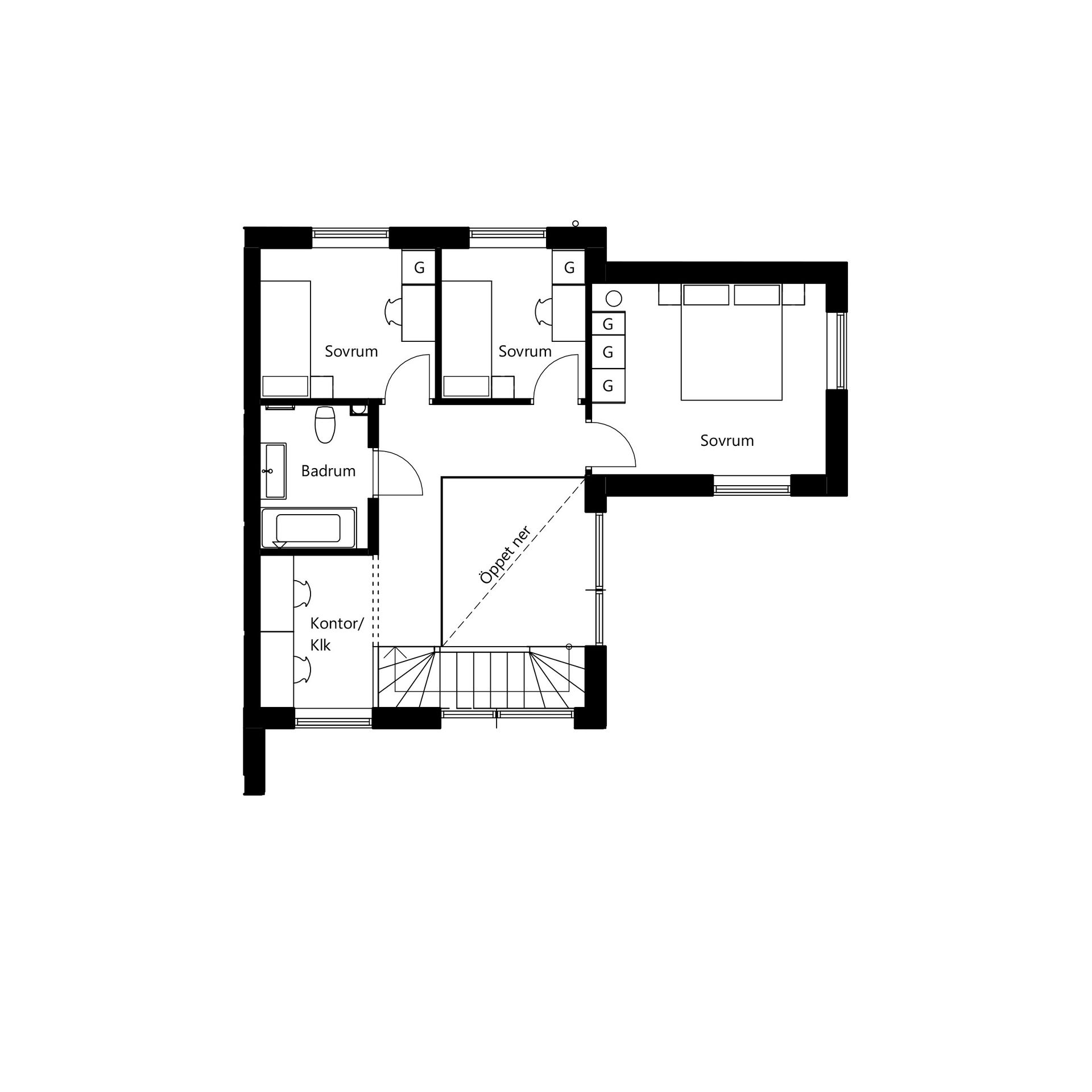 Radhus, Persvägen, Gustavsvik, Nacka