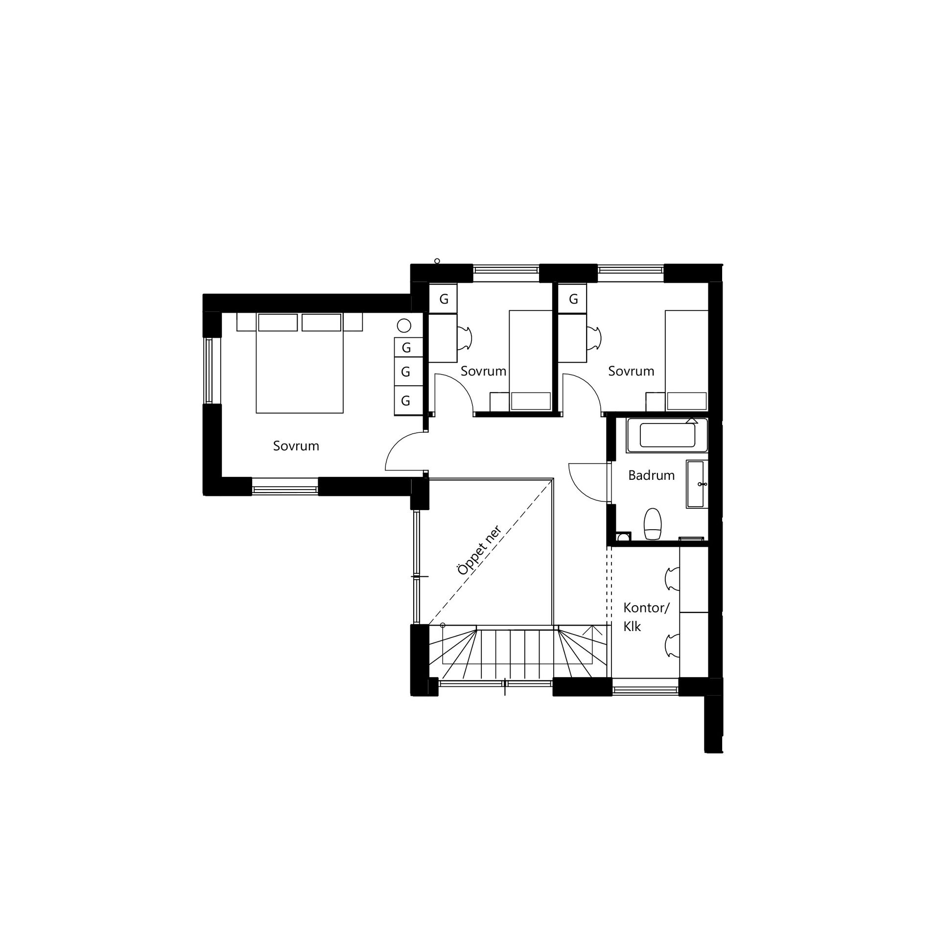 Radhus, Persvägen, Gustavsvik, Nacka