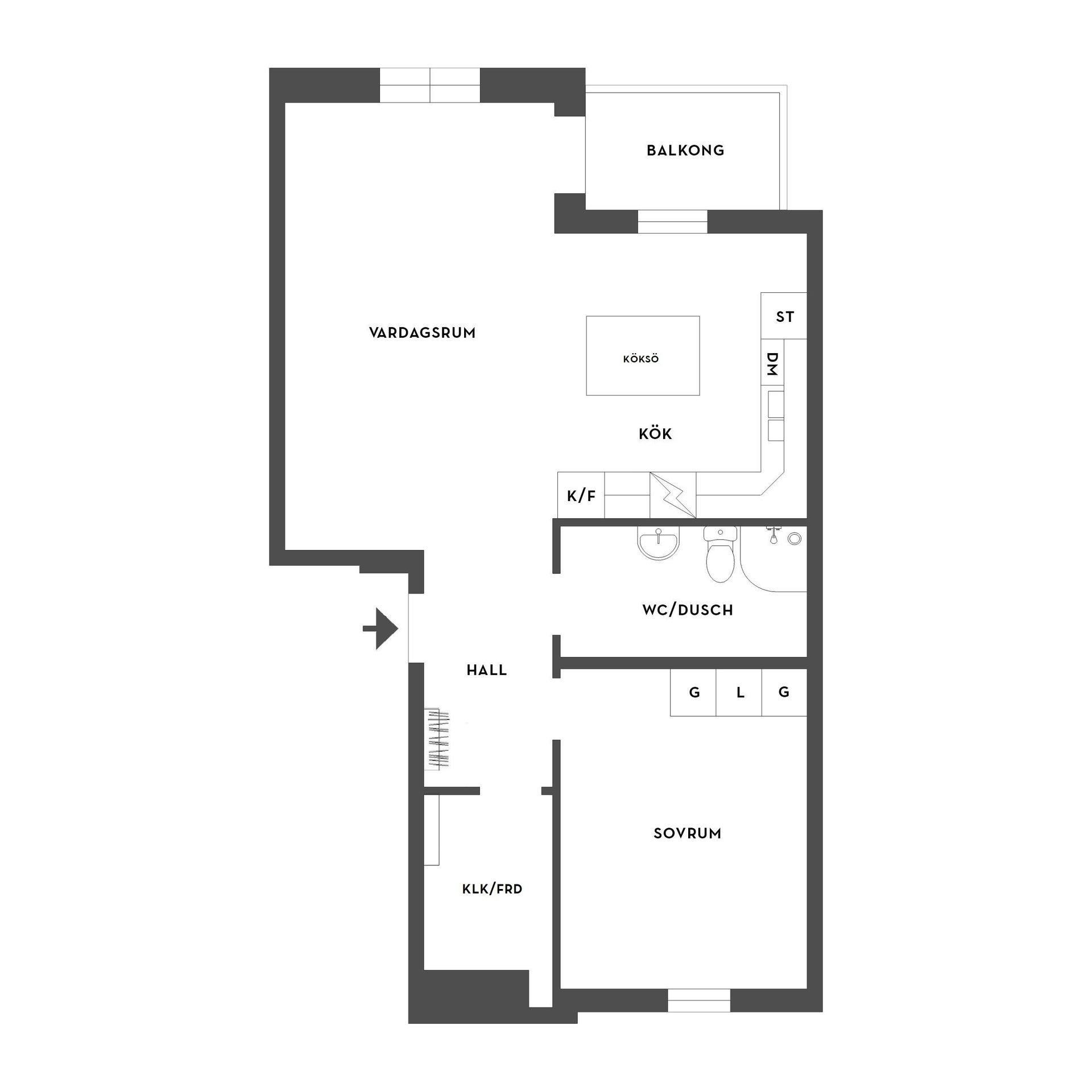 Bostadsrätt, Kyrkogatan 1A, Centrum, Eskilstuna