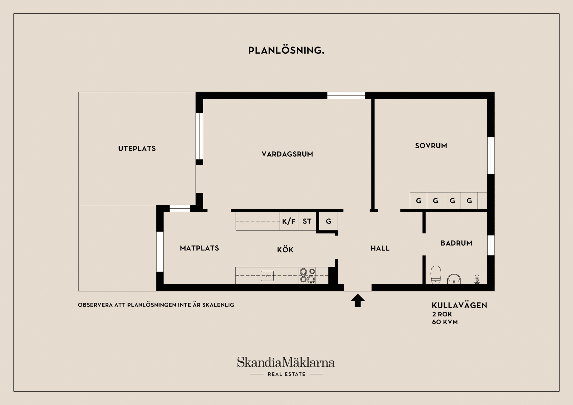 Bostadsrätt, Kullavägen 2B, Centrala Väsby, Upplands Väsby