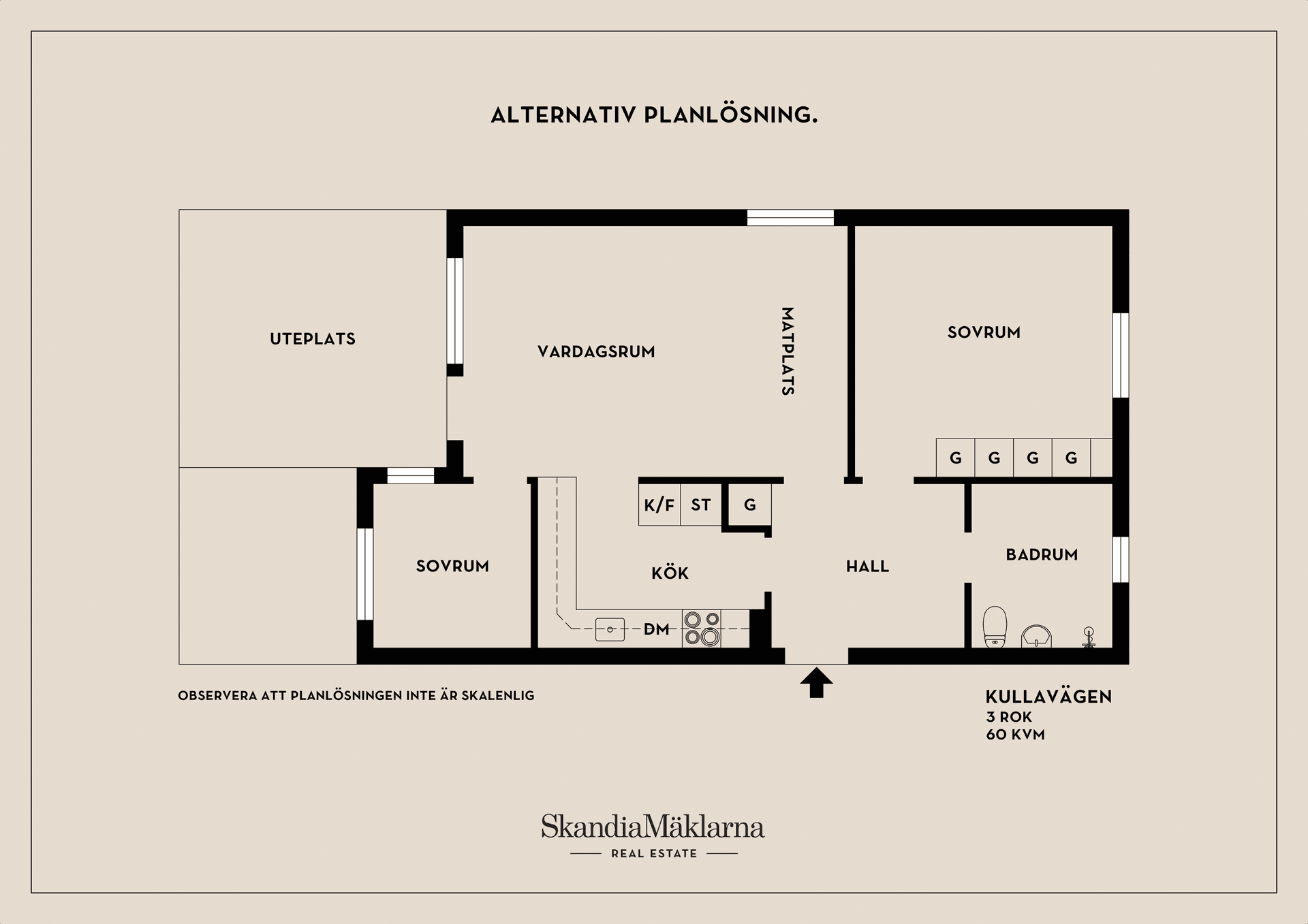 Bostadsrätt, Kullavägen 2B, Centrala Väsby, Upplands Väsby