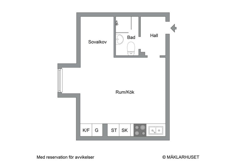 Bostadsrätt, Nyckelvägen 4, vån 5/5, Råsunda, Solna